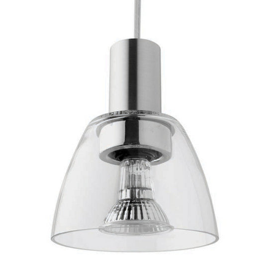 RENDL Outlet BIZZO pendant  clear glass/aluminum 230V LED E14 15W 123618 1
