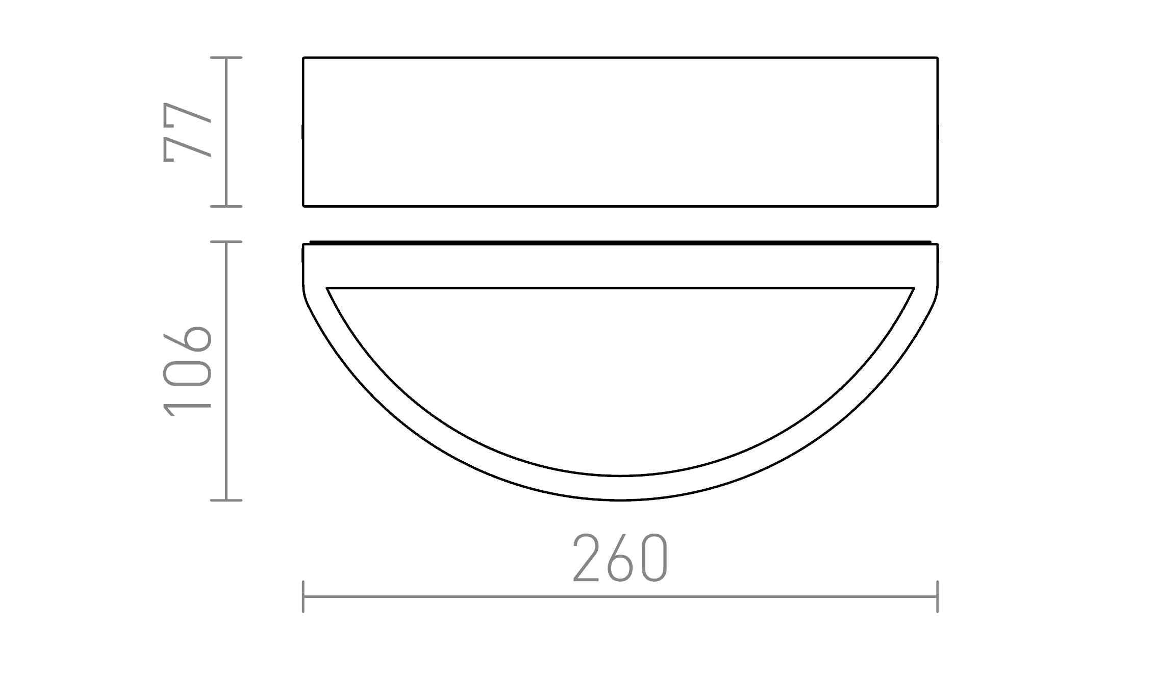 LESA de pared lámpara - Product sketch