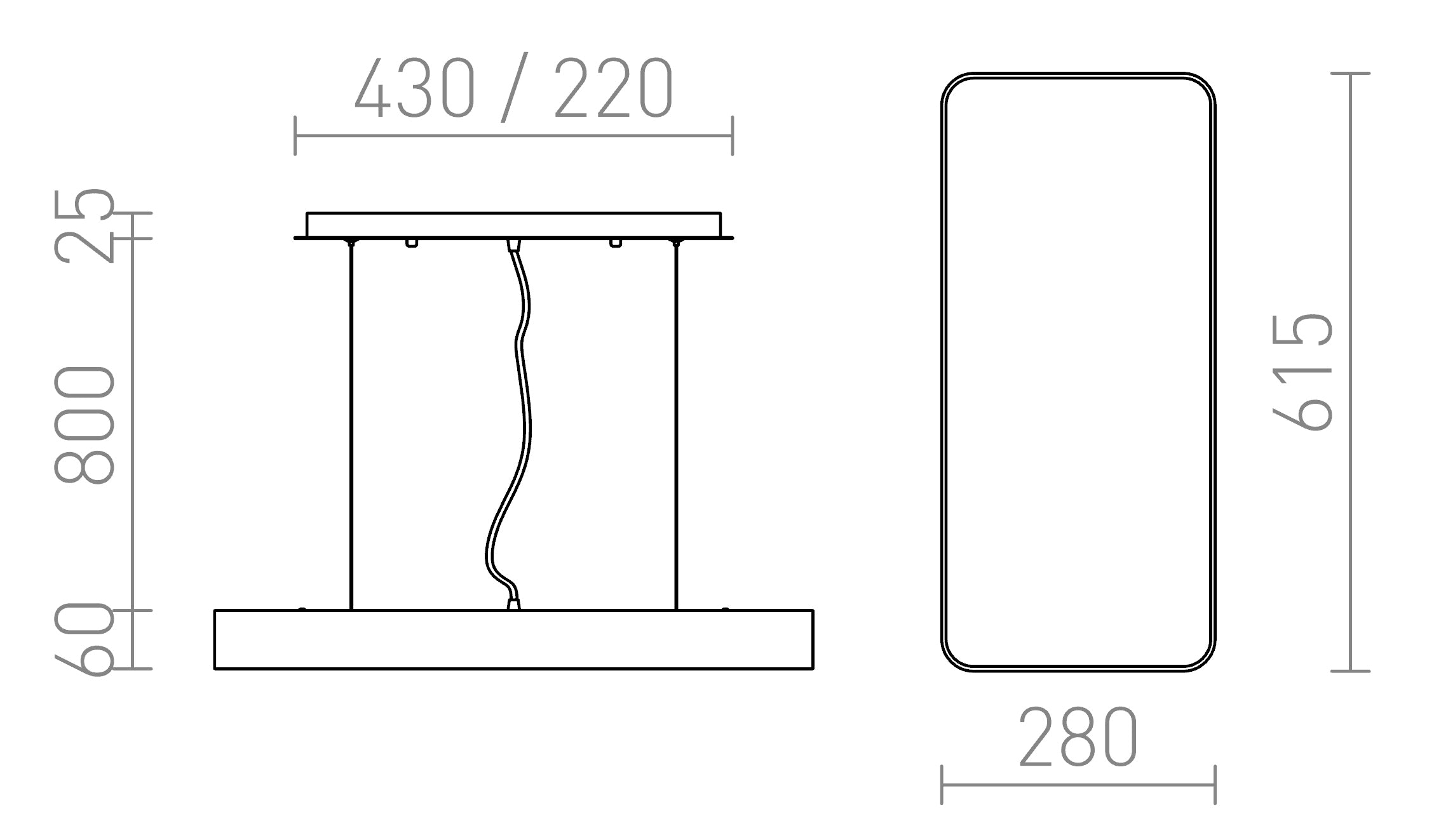 MENSA RC colgante lámpara - Product sketch