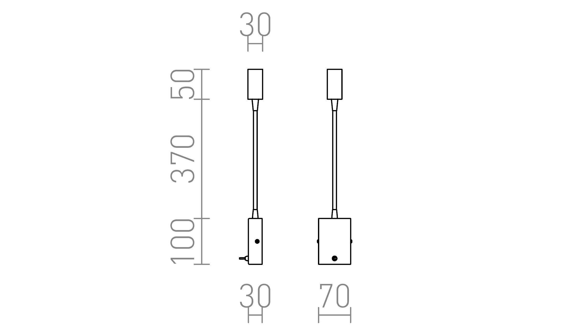 VERSA de pared lámpara - Product sketch