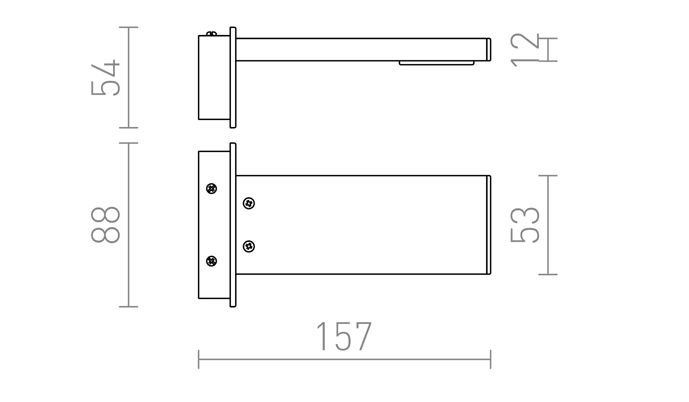 PARAGNA stenska lampa - Product sketch