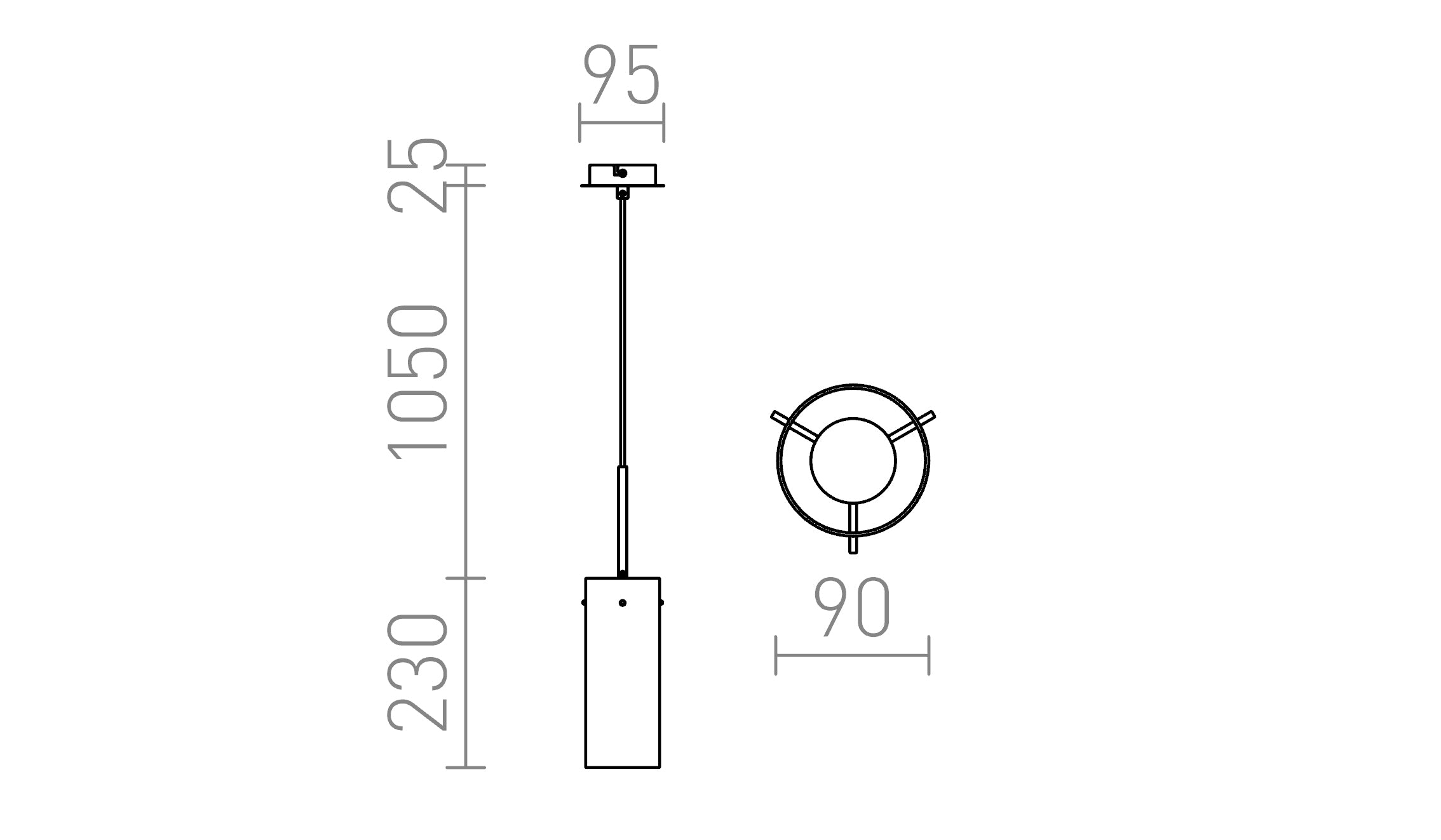 SANSSOUCI I viseća lampa - Product sketch