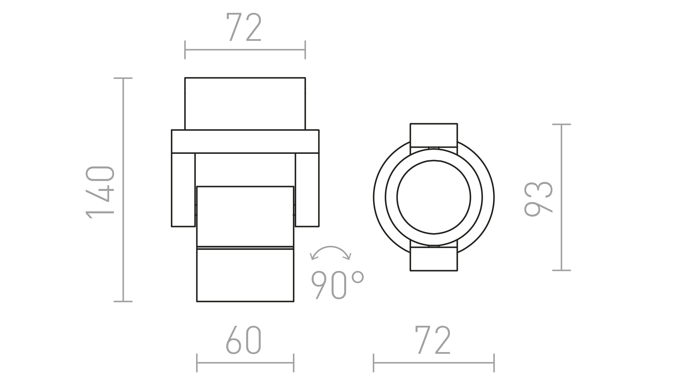 ORIT de perete lampă - Product sketch