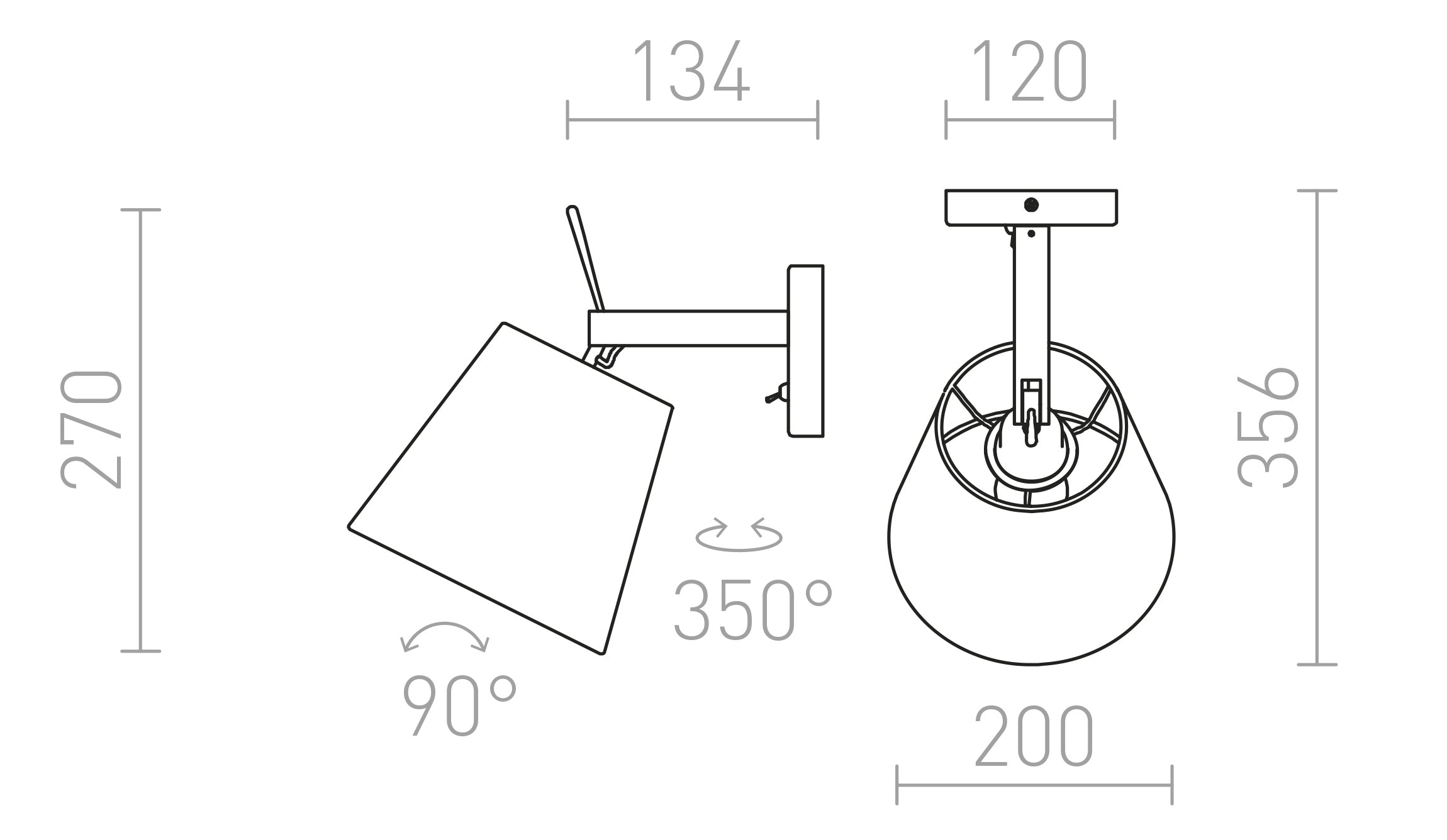 JERSEY de pared lámpara - Product sketch