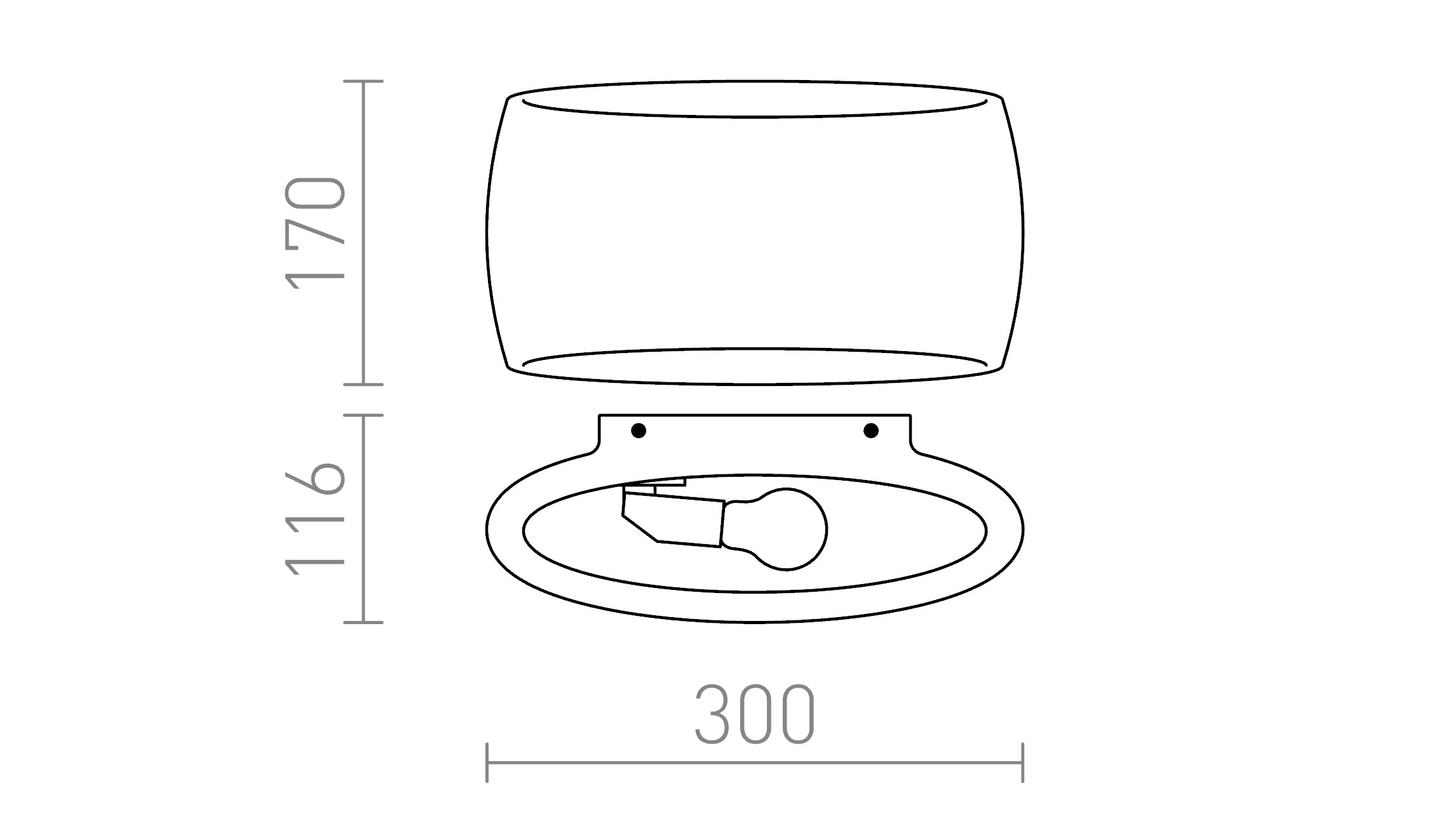 VERITA zidna lampa - Product sketch