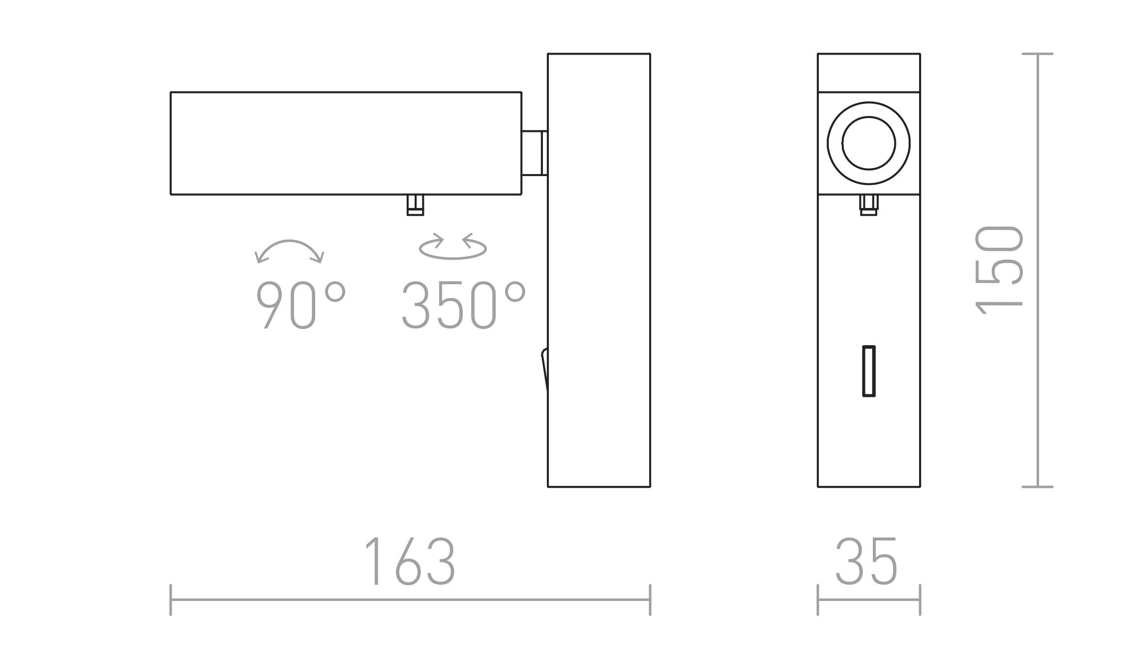 FADO I seinä lamppu - Product sketch