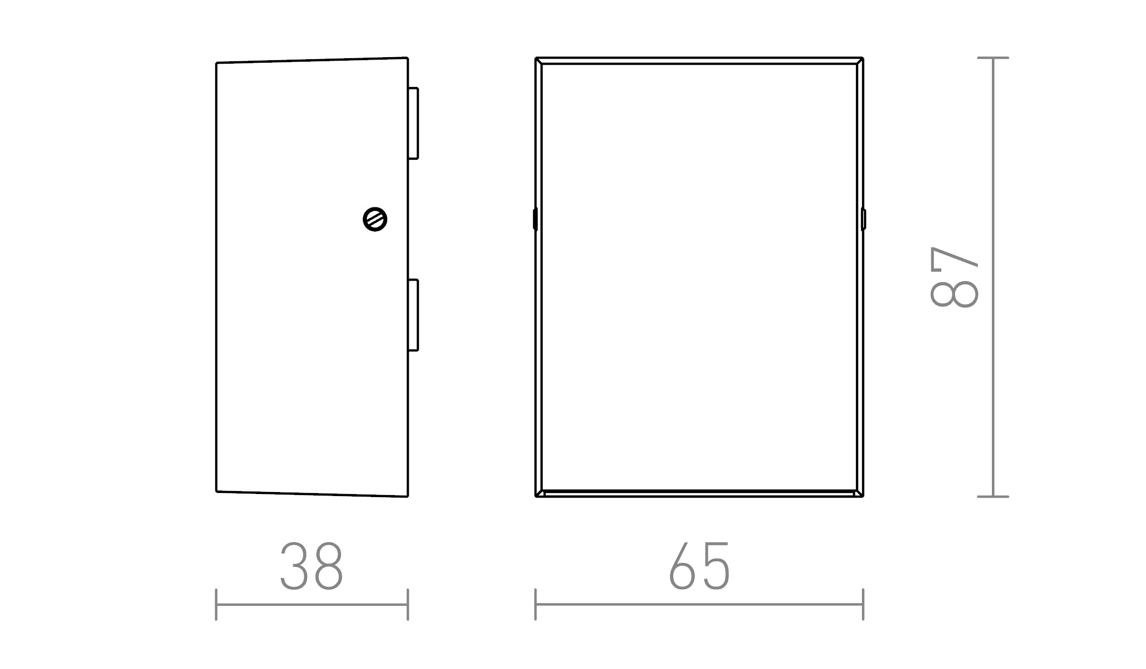 PEKKO seinä lamppu - Product sketch