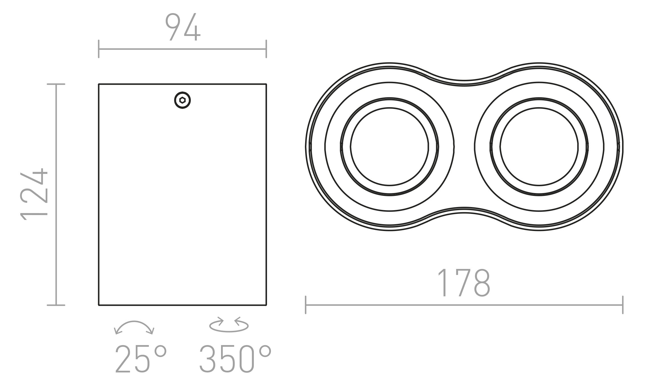 MILANO II stropna lampa - Product sketch