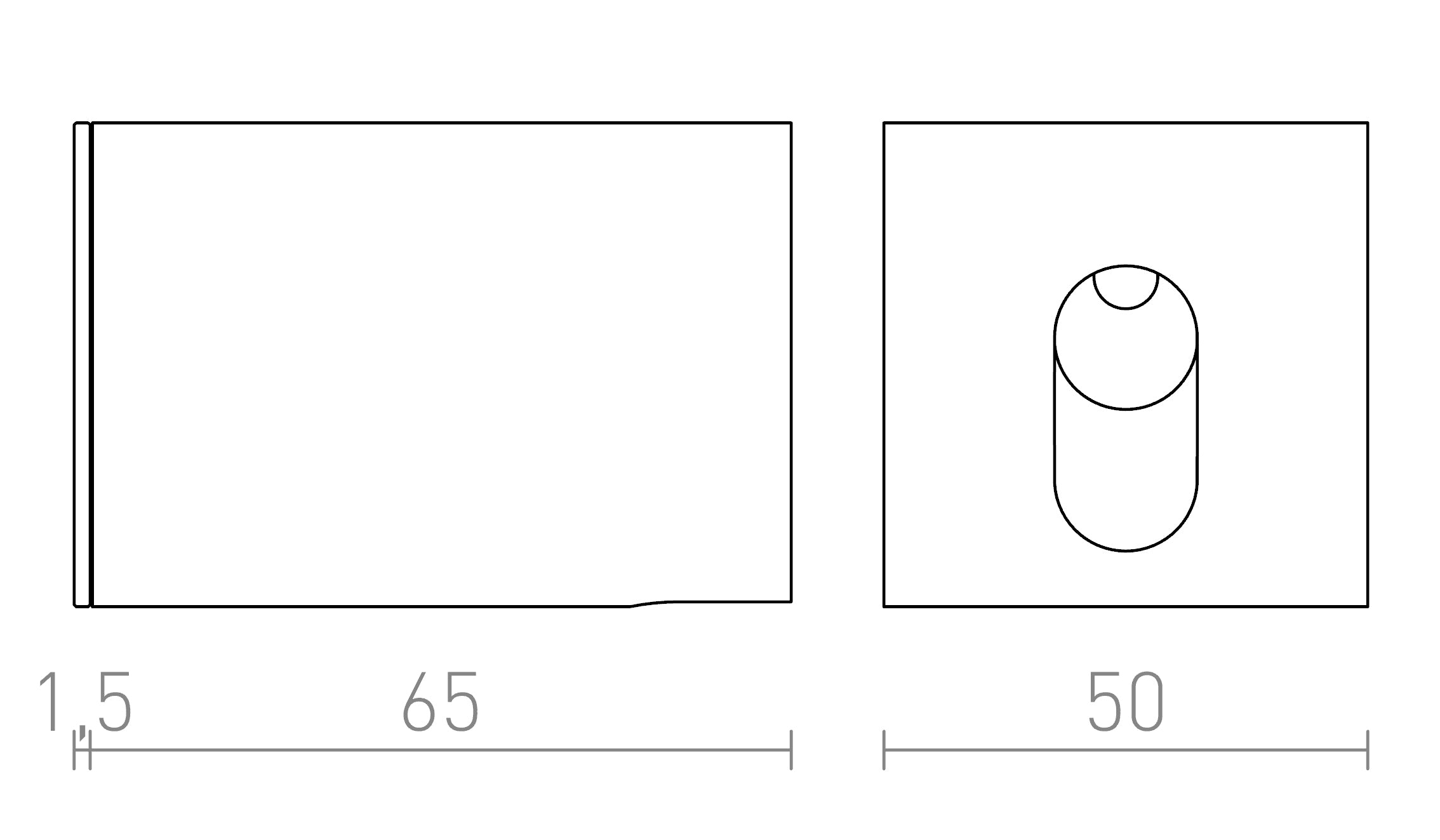 MEMPHIS SQ wpuszczana w ścianę - Product sketch