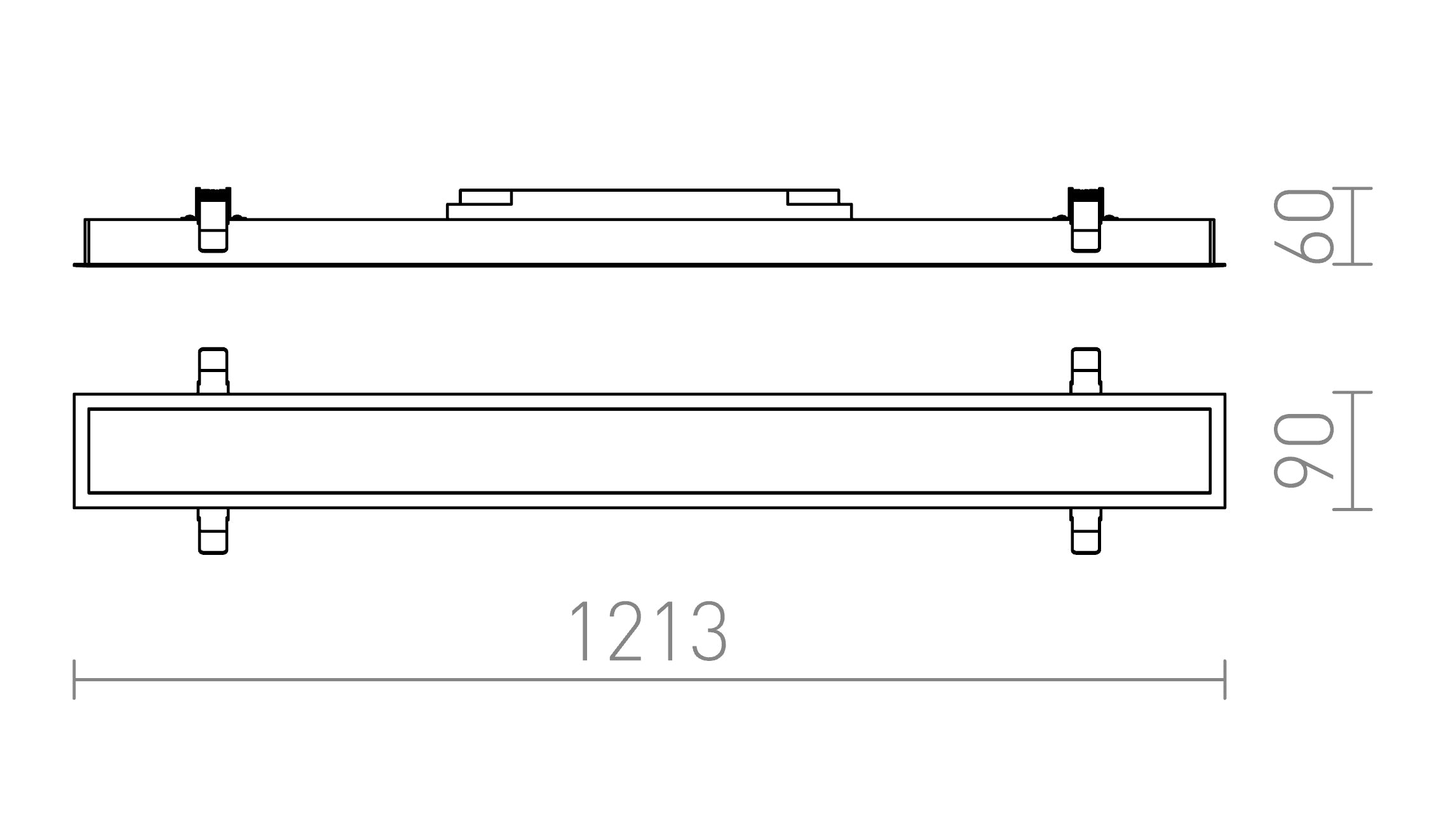 PESANTE 90 empotrada lámpara - Product sketch