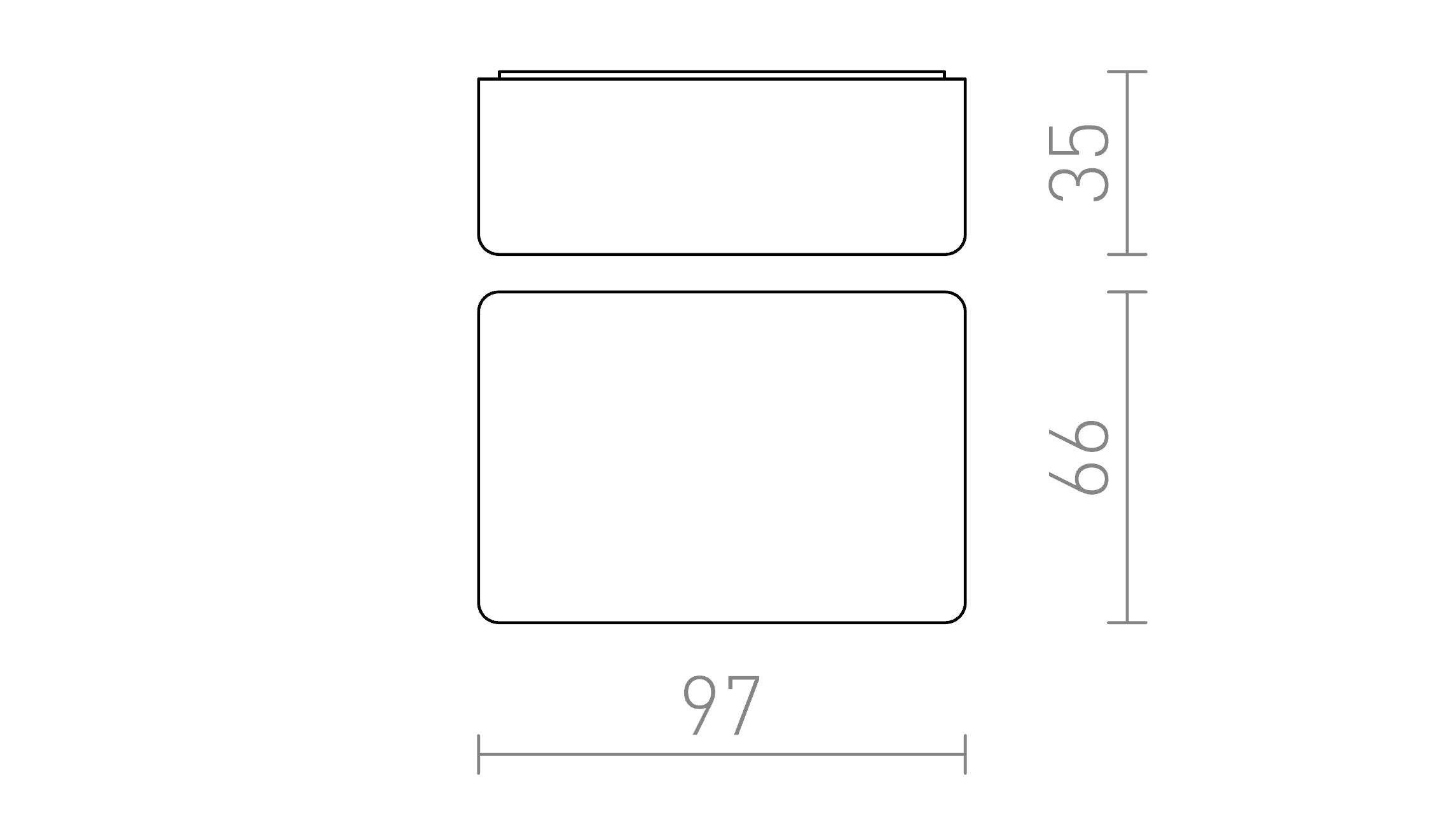 DARK SENSOR 2-100 Lux montado en superficie - Product sketch