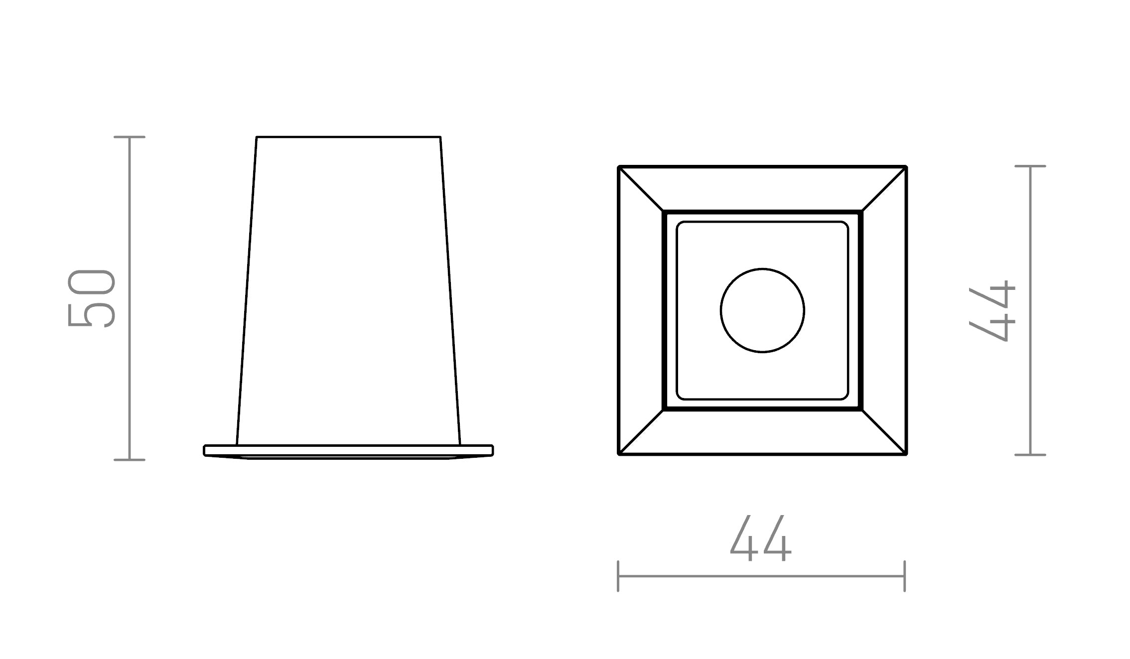 LIZARD I recessed lamp - Product sketch