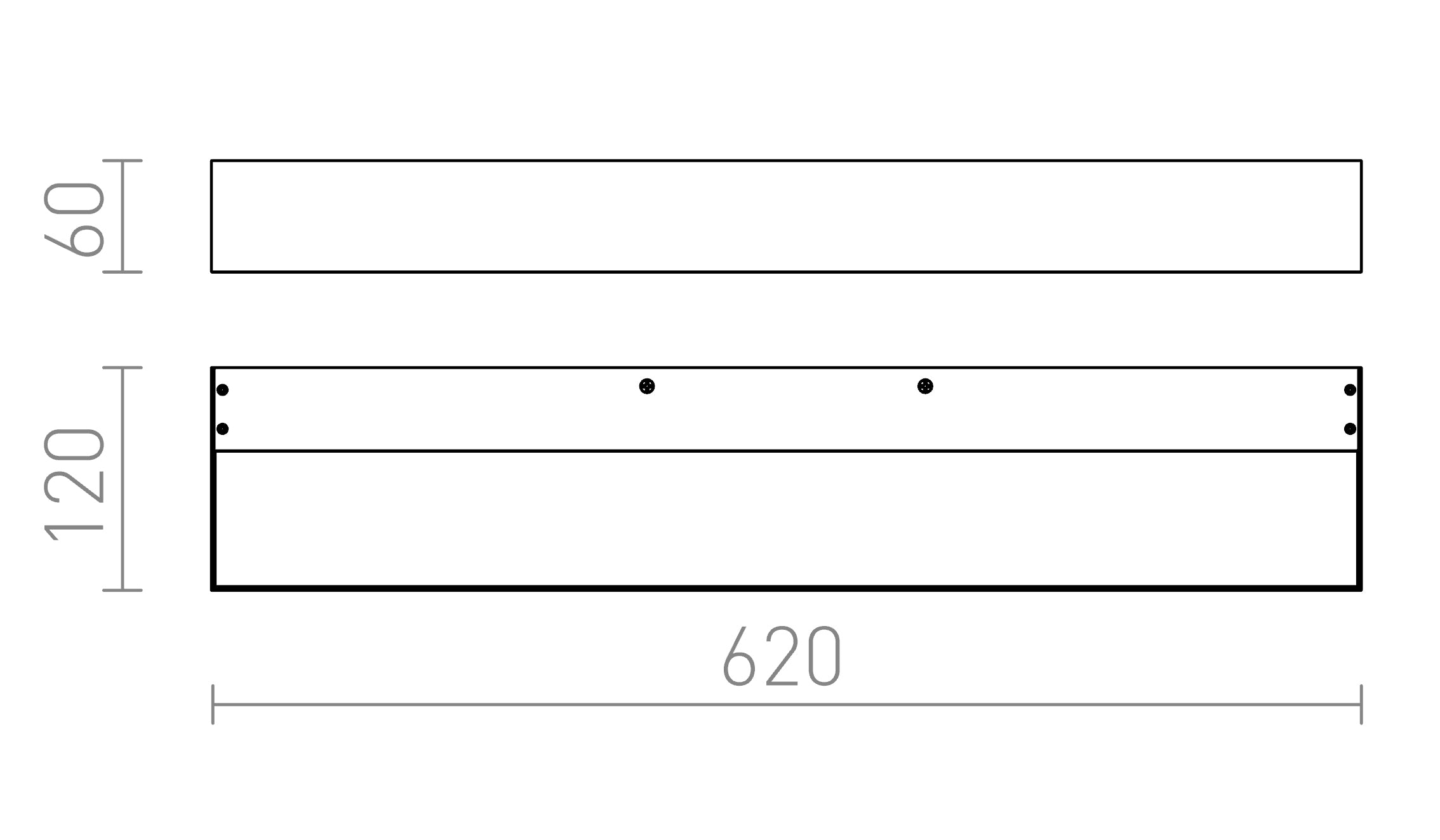 PRIO LED 62 de pared lámpara - Product sketch