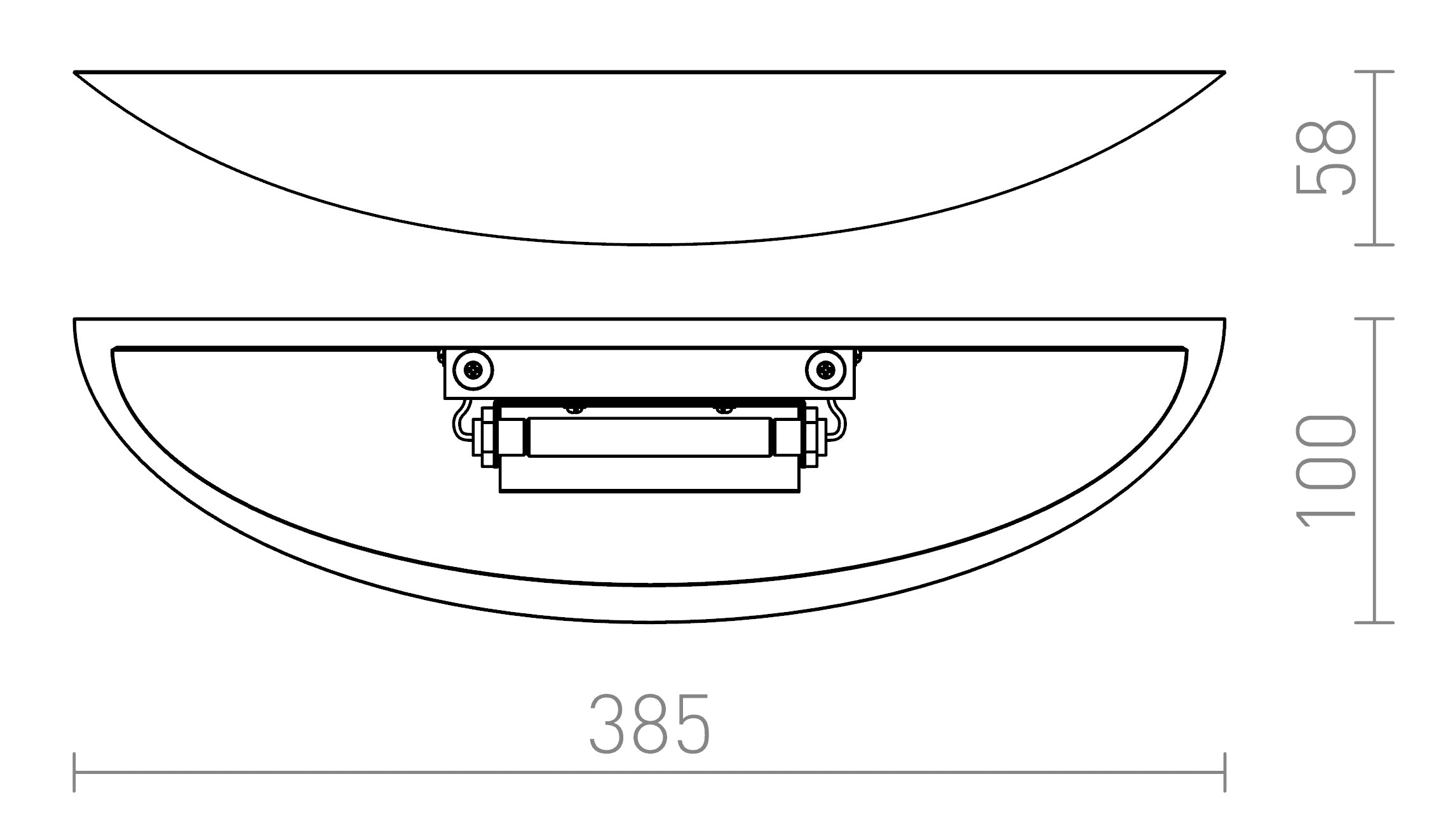 SID de perete lampă - Product sketch