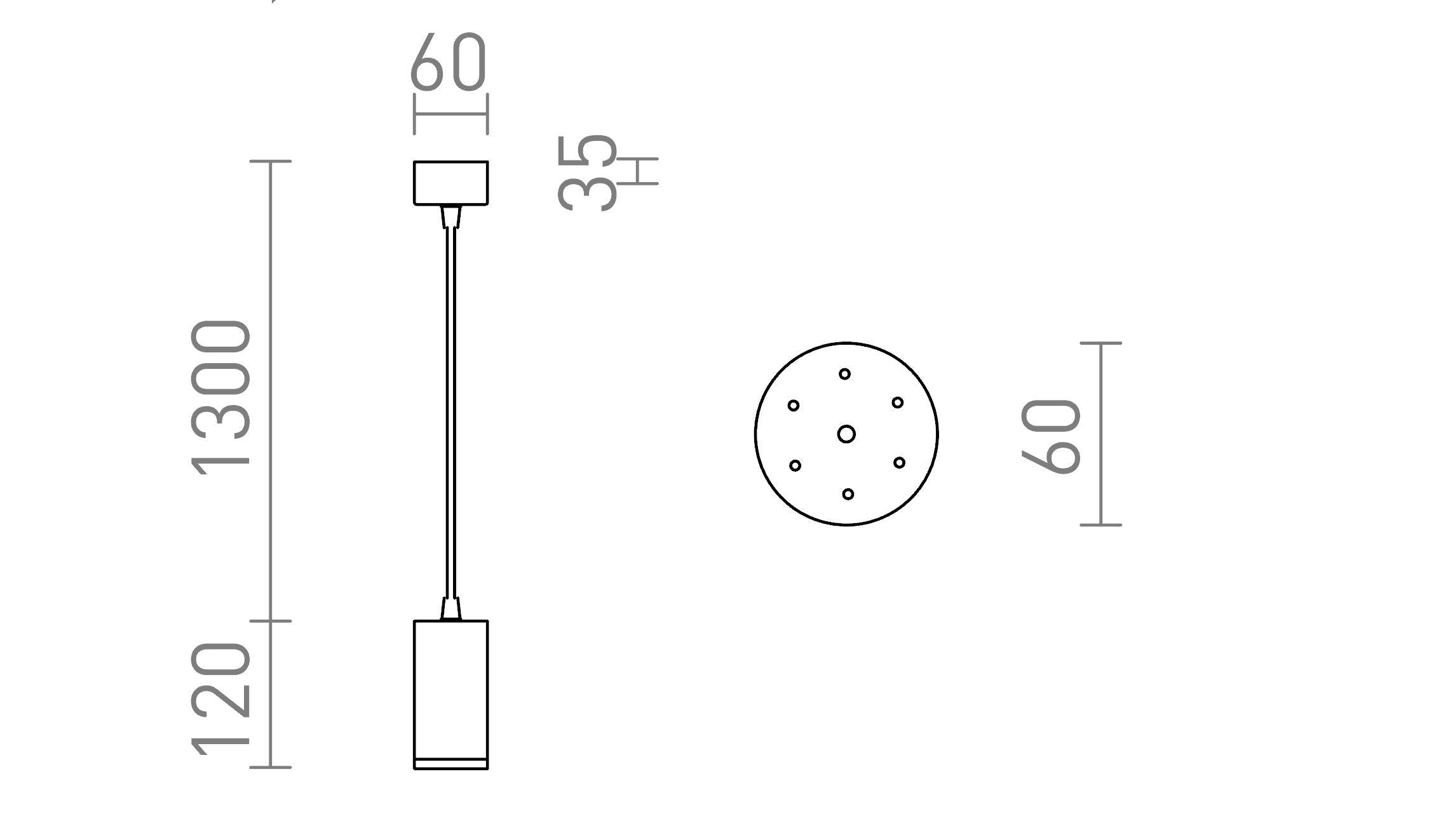 BELENOS suspension lampe - Product sketch