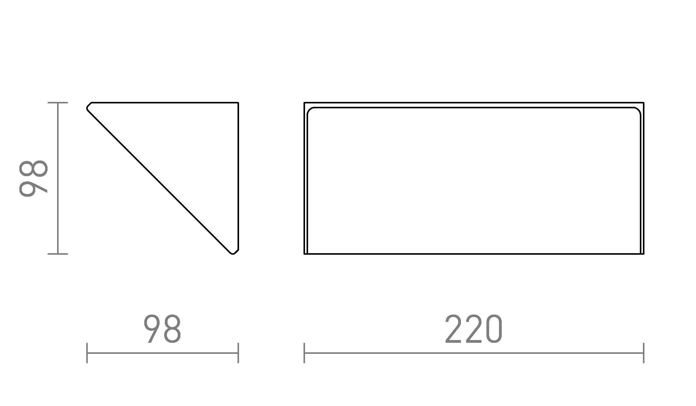 ANDANTE nástenná lampa - Product sketch