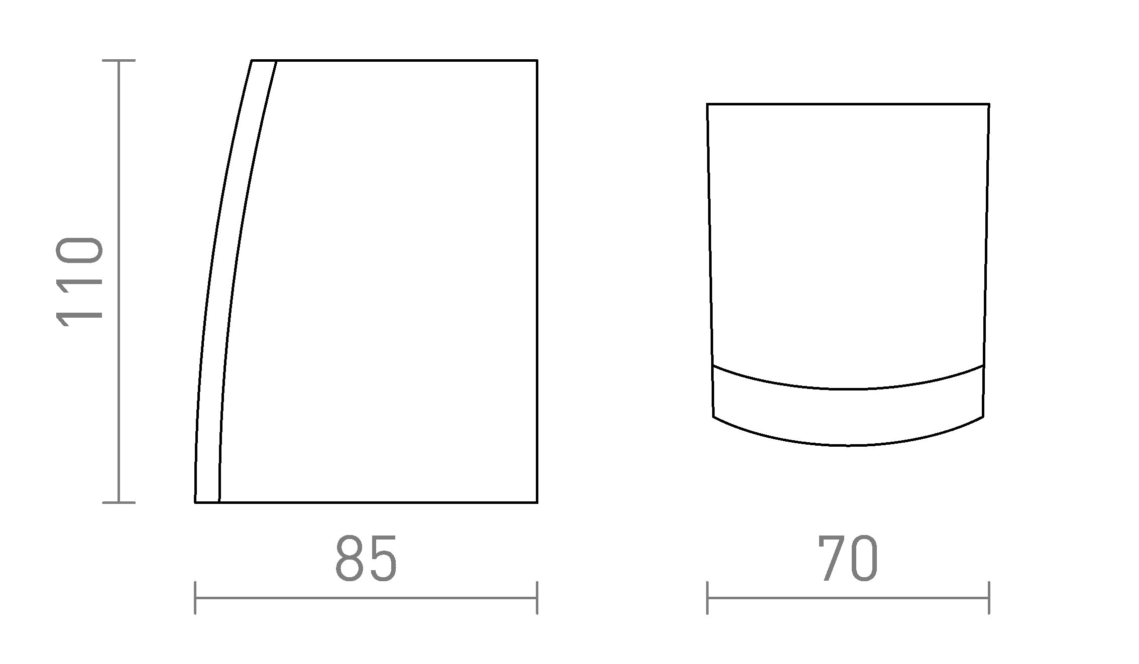 SELMA de pared lámpara - Product sketch