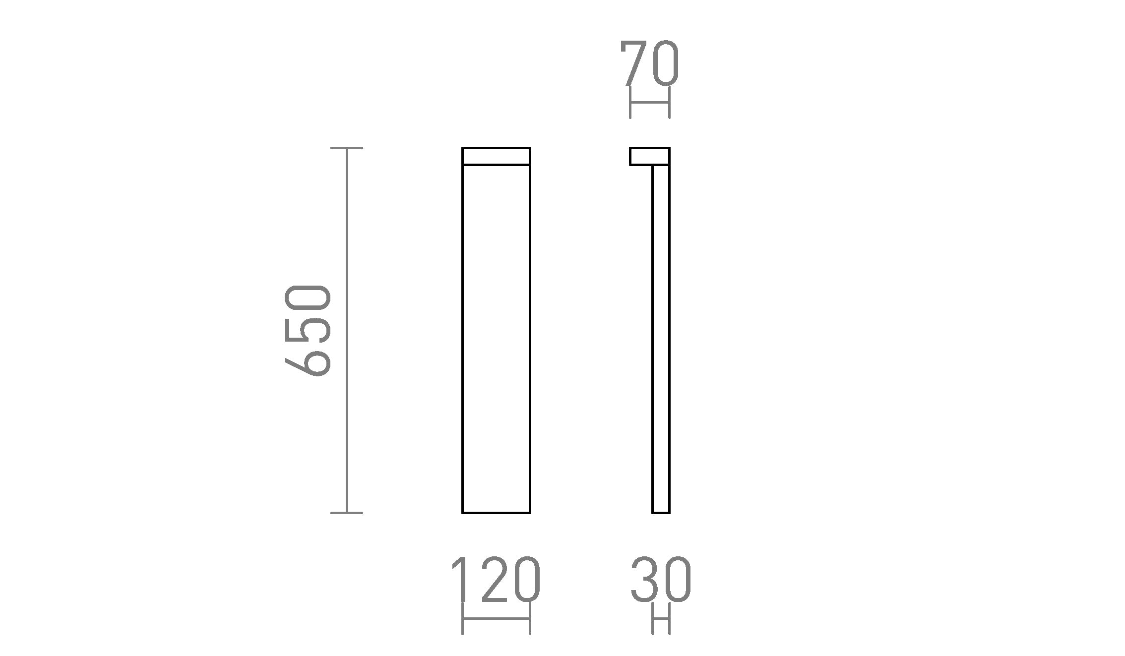GARDIEN 65 pie lámpara - Product sketch