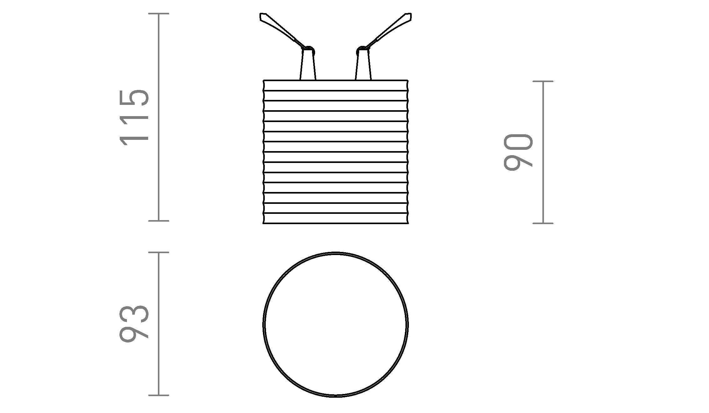 MARENGA RR4 90 encastrable lampe - Product sketch