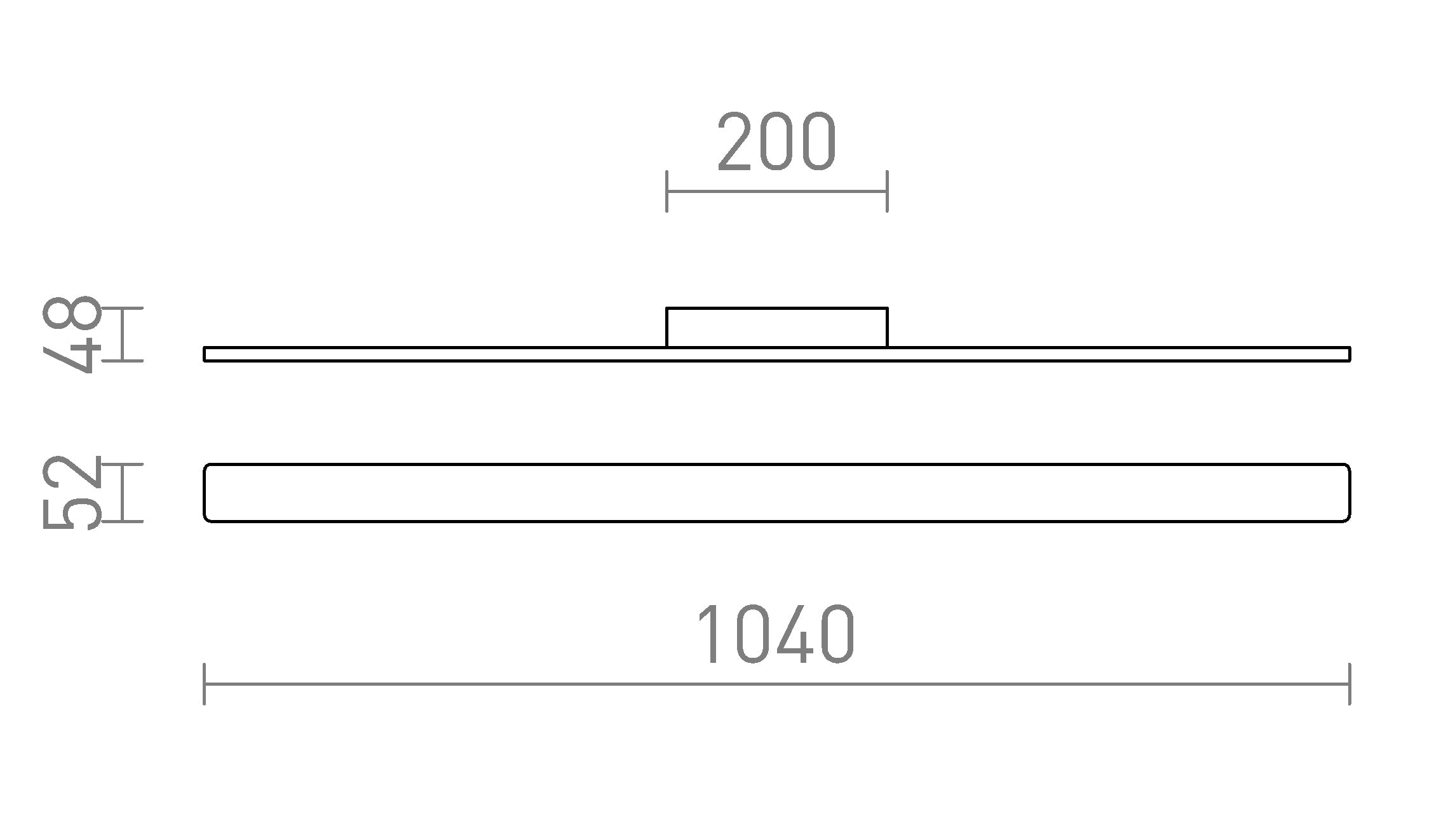 BONAREA 104 stenska lampa - Product sketch