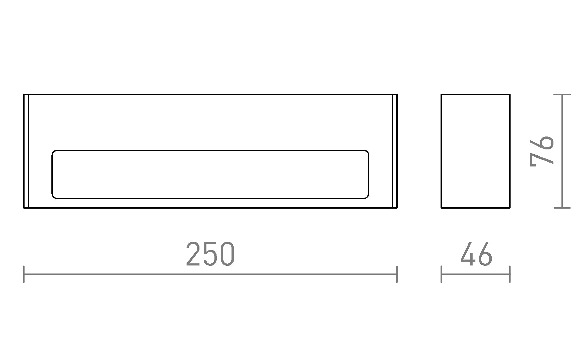 ASTER 25 de pared lámpara - Product sketch