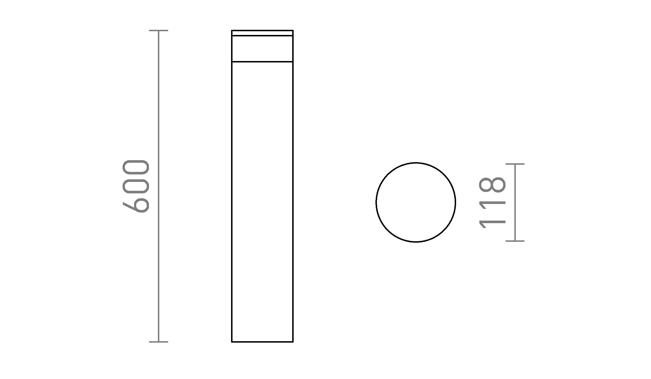 BRENDA 60 en pie lámpara - Product sketch
