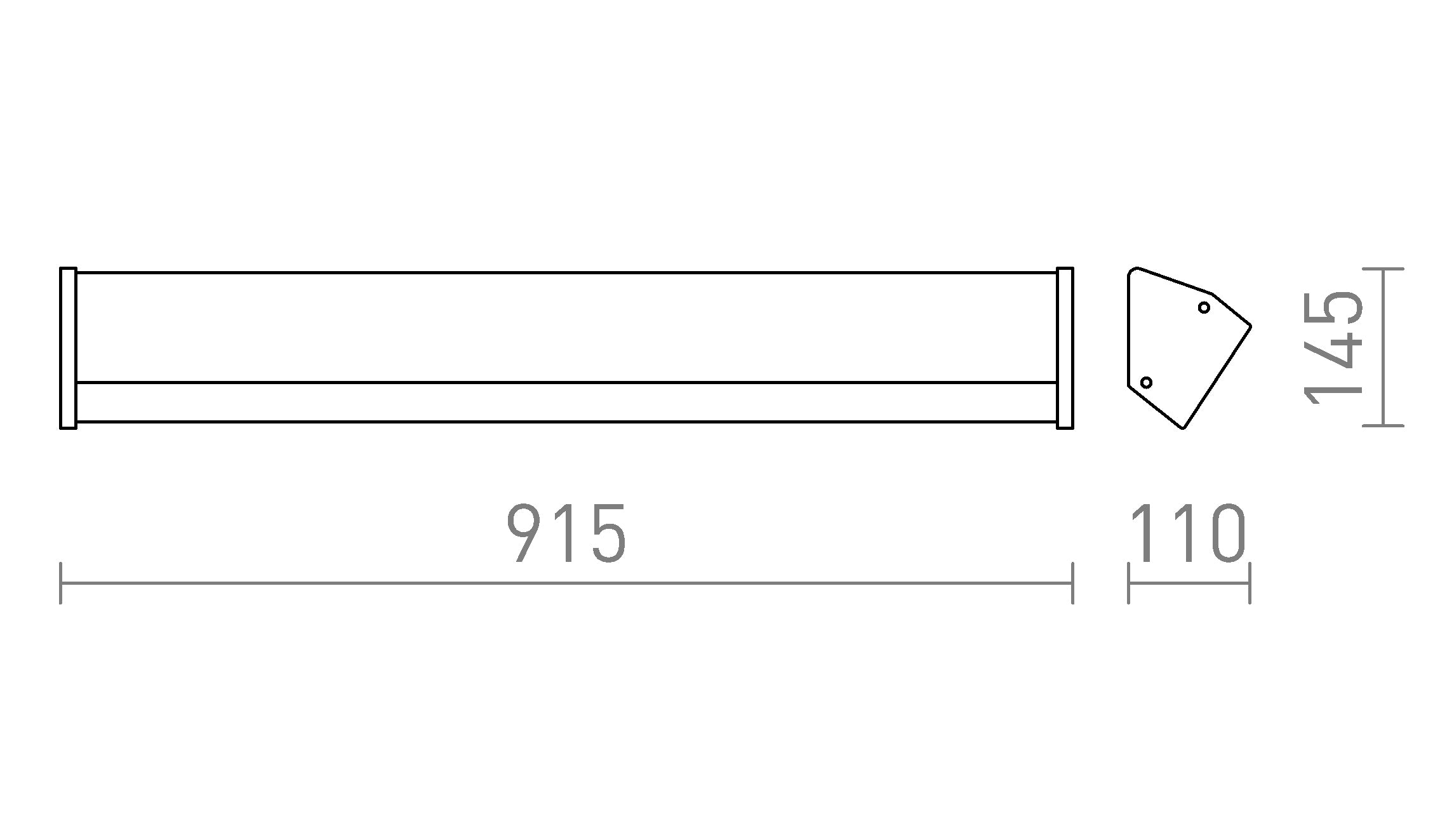 SANTOS 90 na parede lâmpada - Product sketch