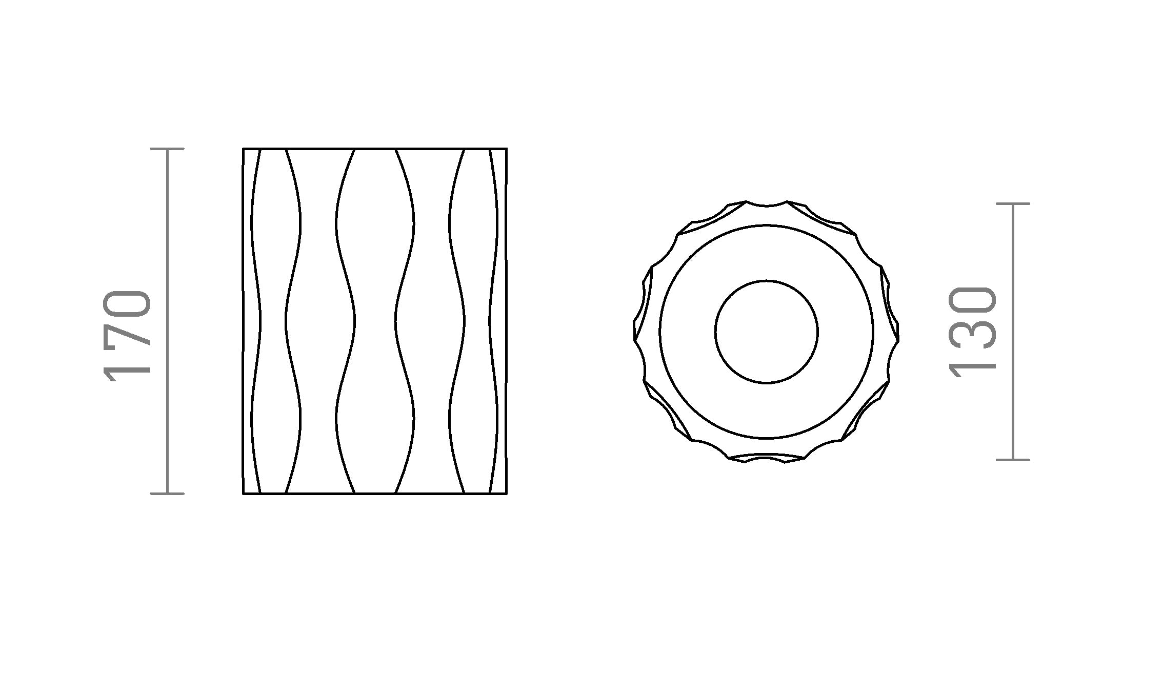 ANGELINA katto lamppu - Product sketch