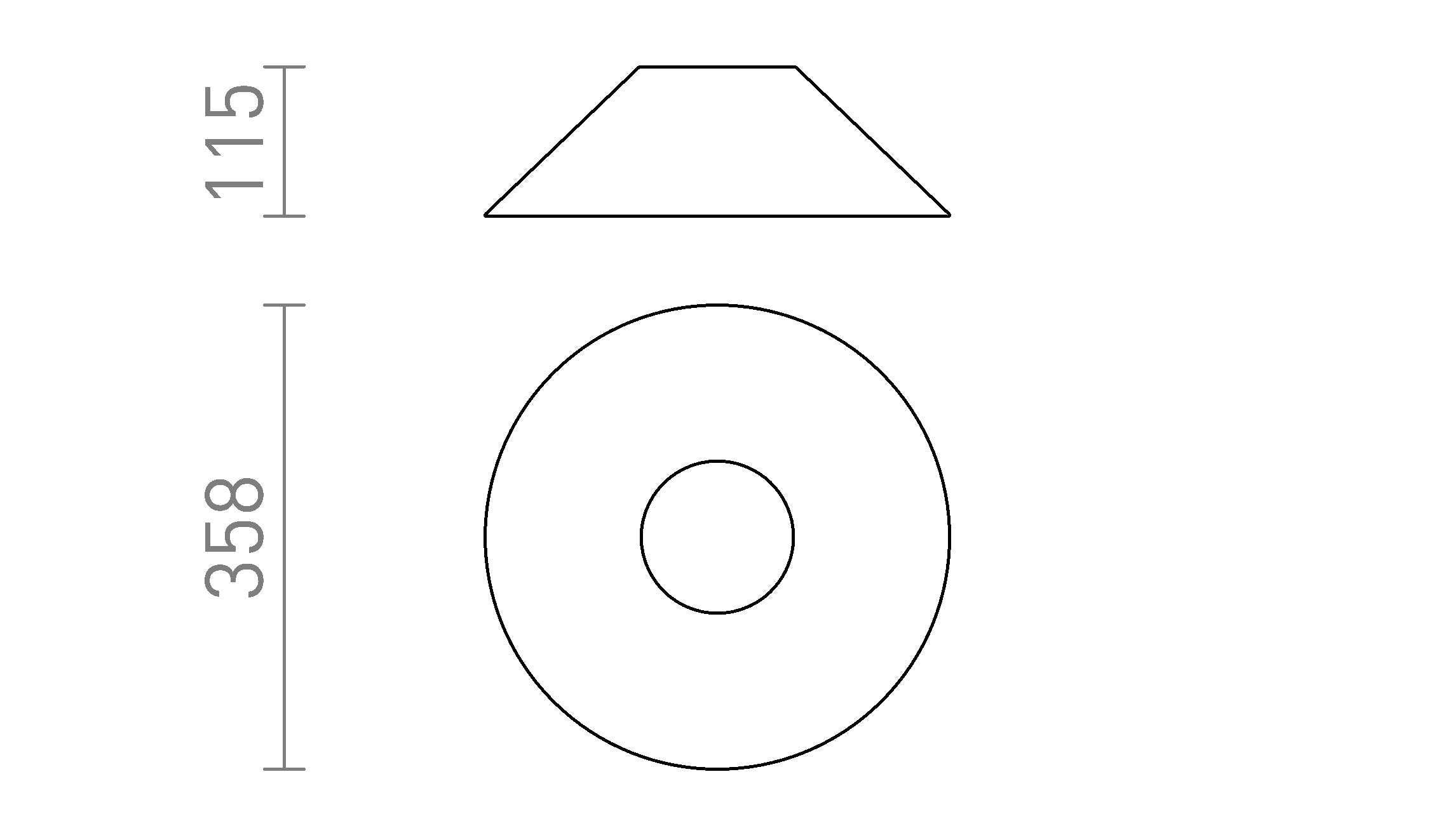 SFERA 36/12 abajur - Product sketch