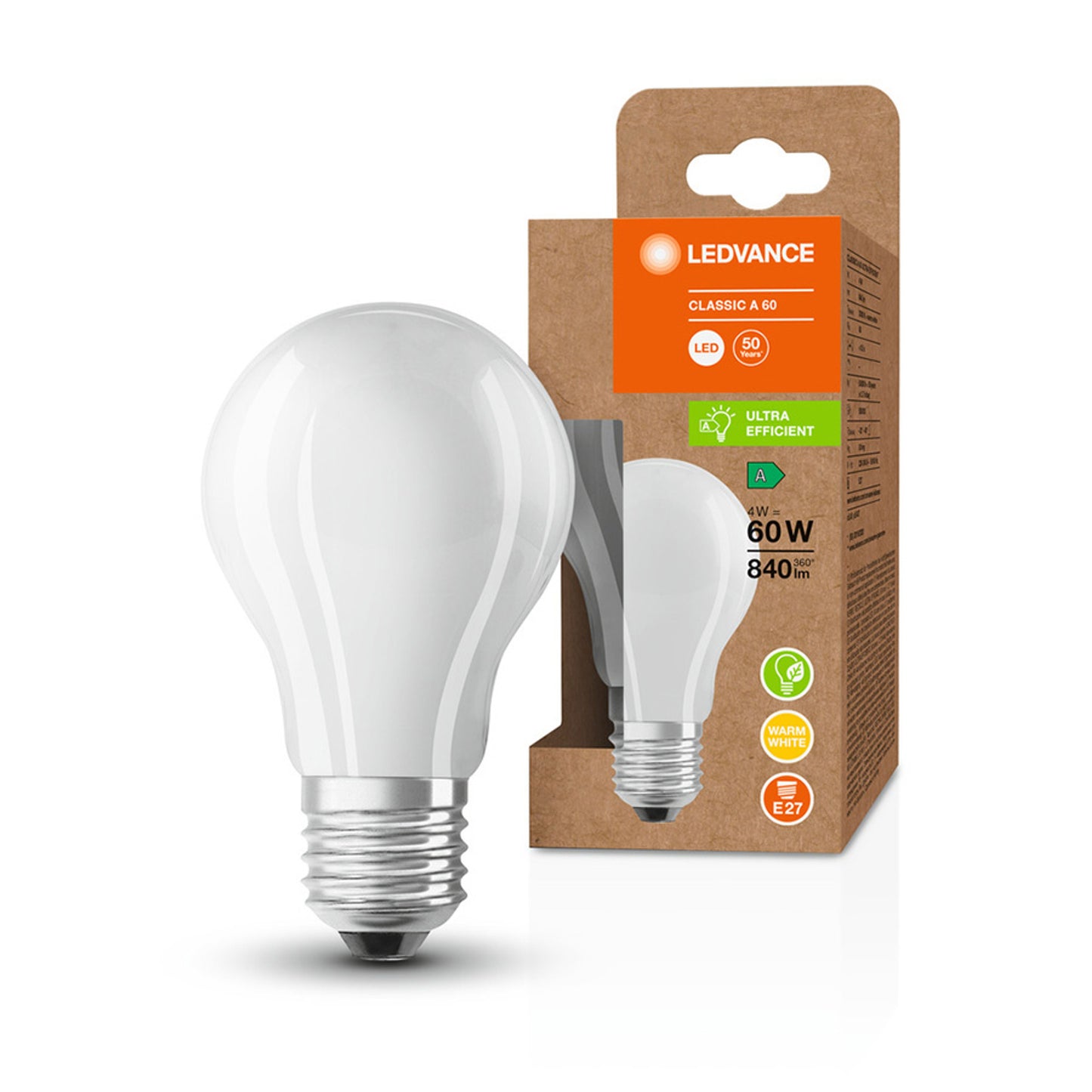 RENDL light source OSRAM ULTRA ECONOMY 210lm/W Classic A matte 230V E27 LED EQ60 3000K G13949 2