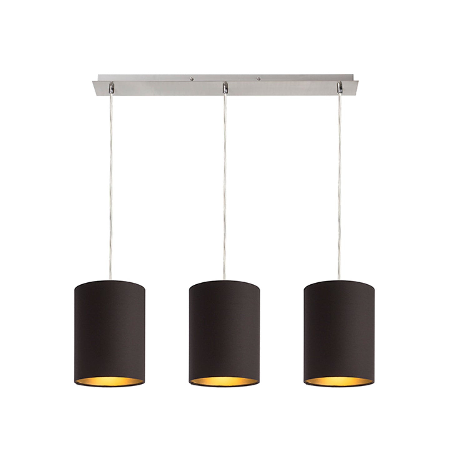 RENDL shades, shade bases, pendent sets MORE 60 pendant ceiling base matt nickel 230V LED E27 3x15W R11774 3