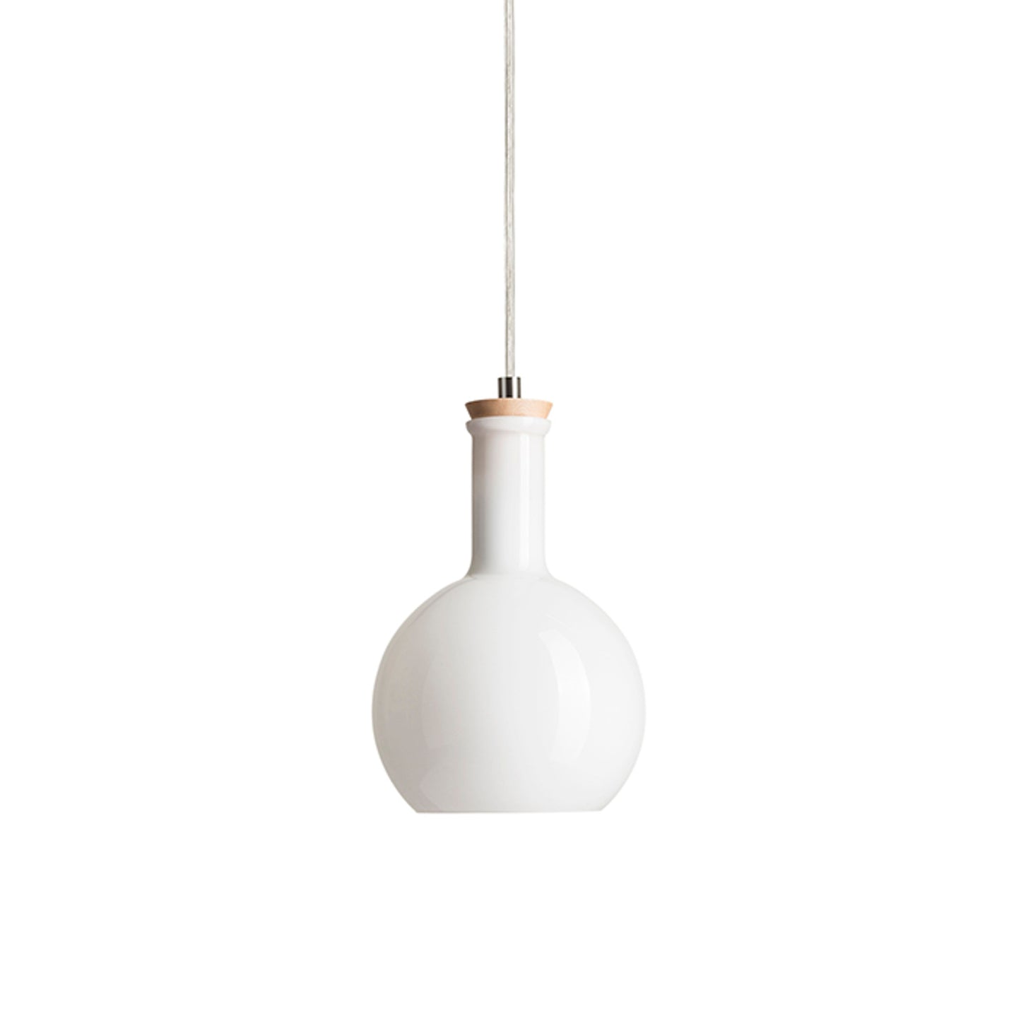 RENDL pendant lamp PULIRE RD pendant opal-colored glass/wood/chrome 230V LED E14 6W R12664 6