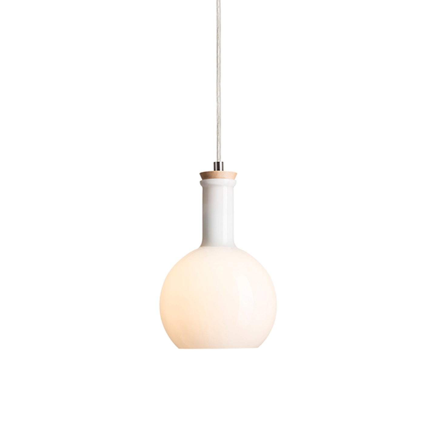 RENDL pendant lamp PULIRE RD pendant opal-colored glass/wood/chrome 230V LED E14 6W R12664 8