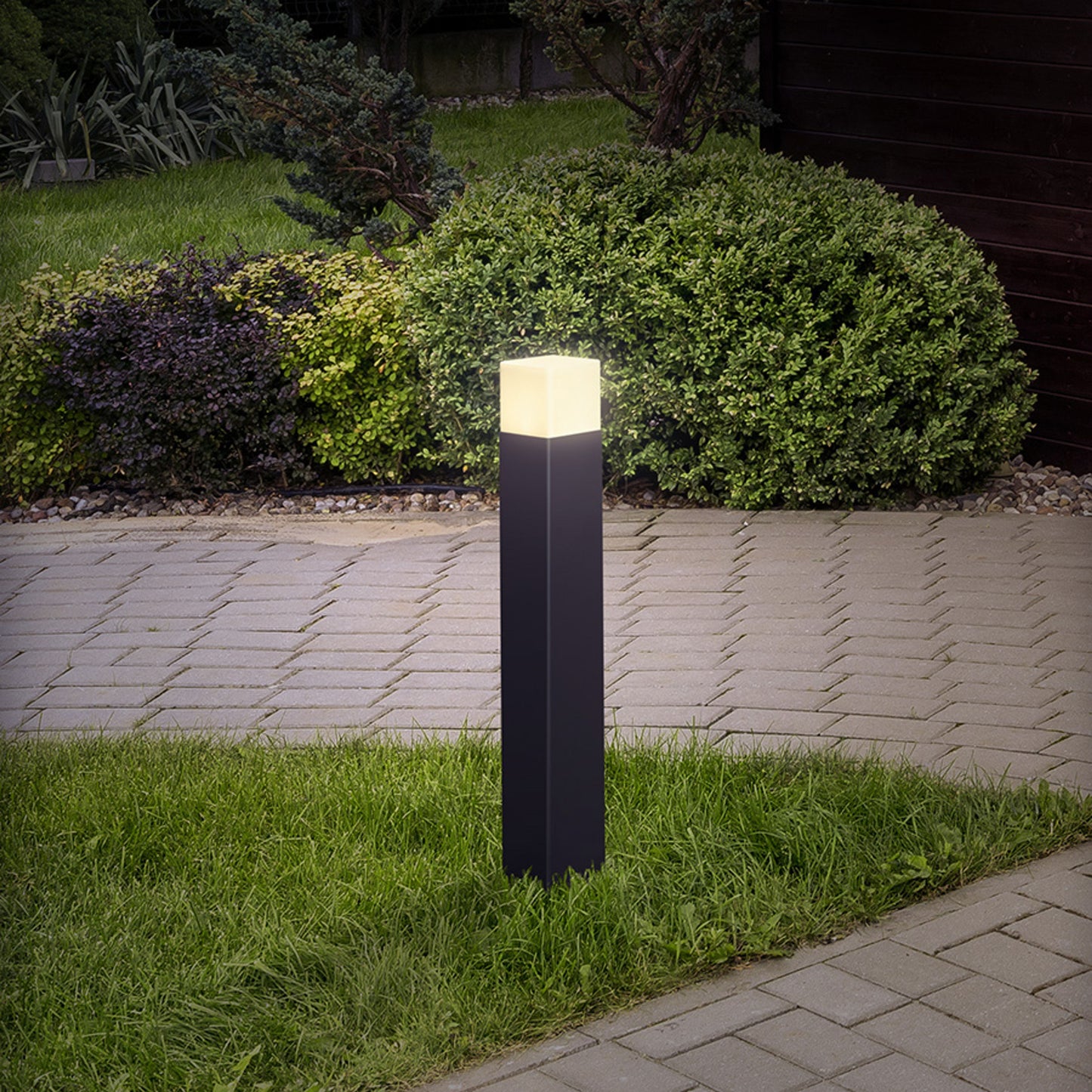 RENDL outdoor lamp CLYDE 60 bollard anthracite grey 230V LED E27 11W IP44 R13638 2