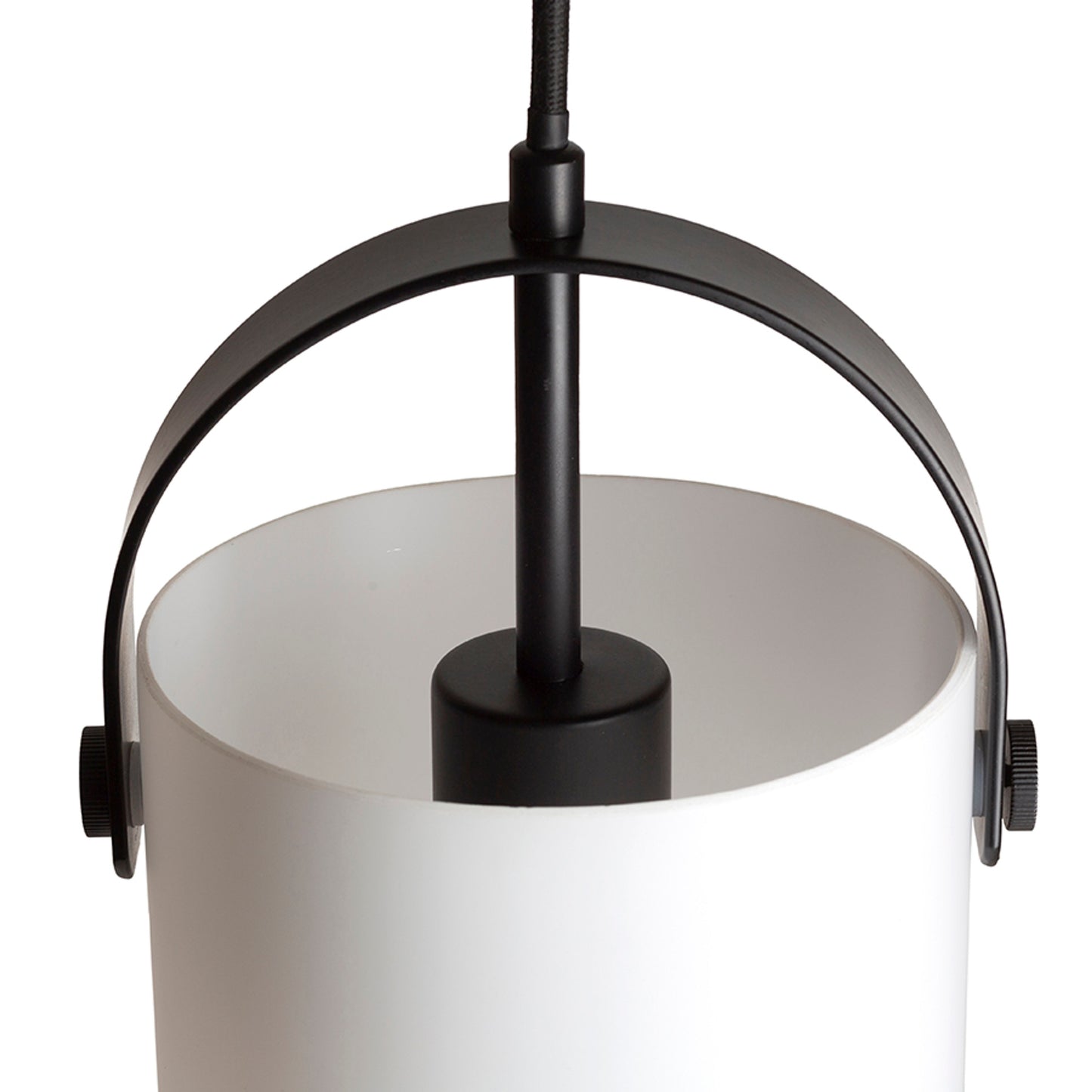 RENDL pendant lamp JULIETTA 31 pendant opal-colored glass/black 230V LED E27 15W R13753 6