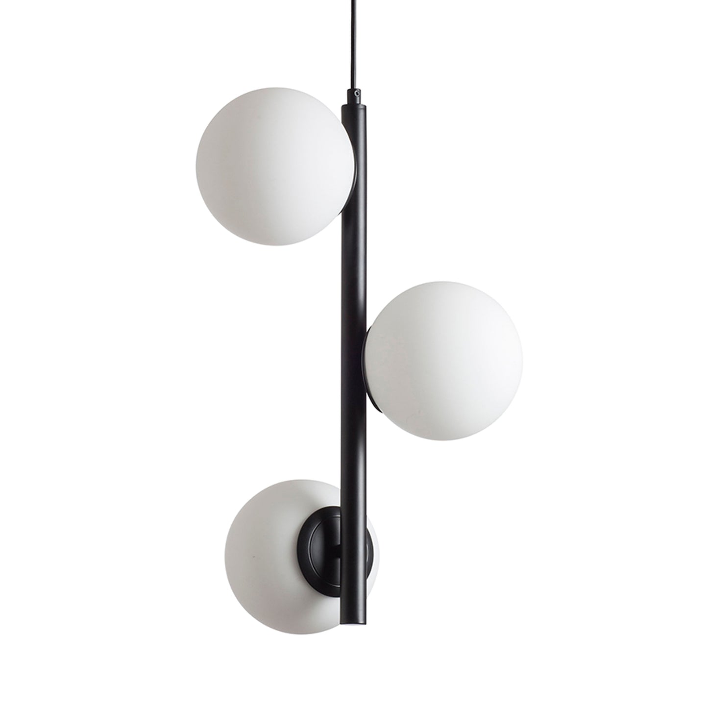 RENDL pendant lamp ETHERIA pendant black opal-colored glass 230V LED E27 3x11W R14484 6