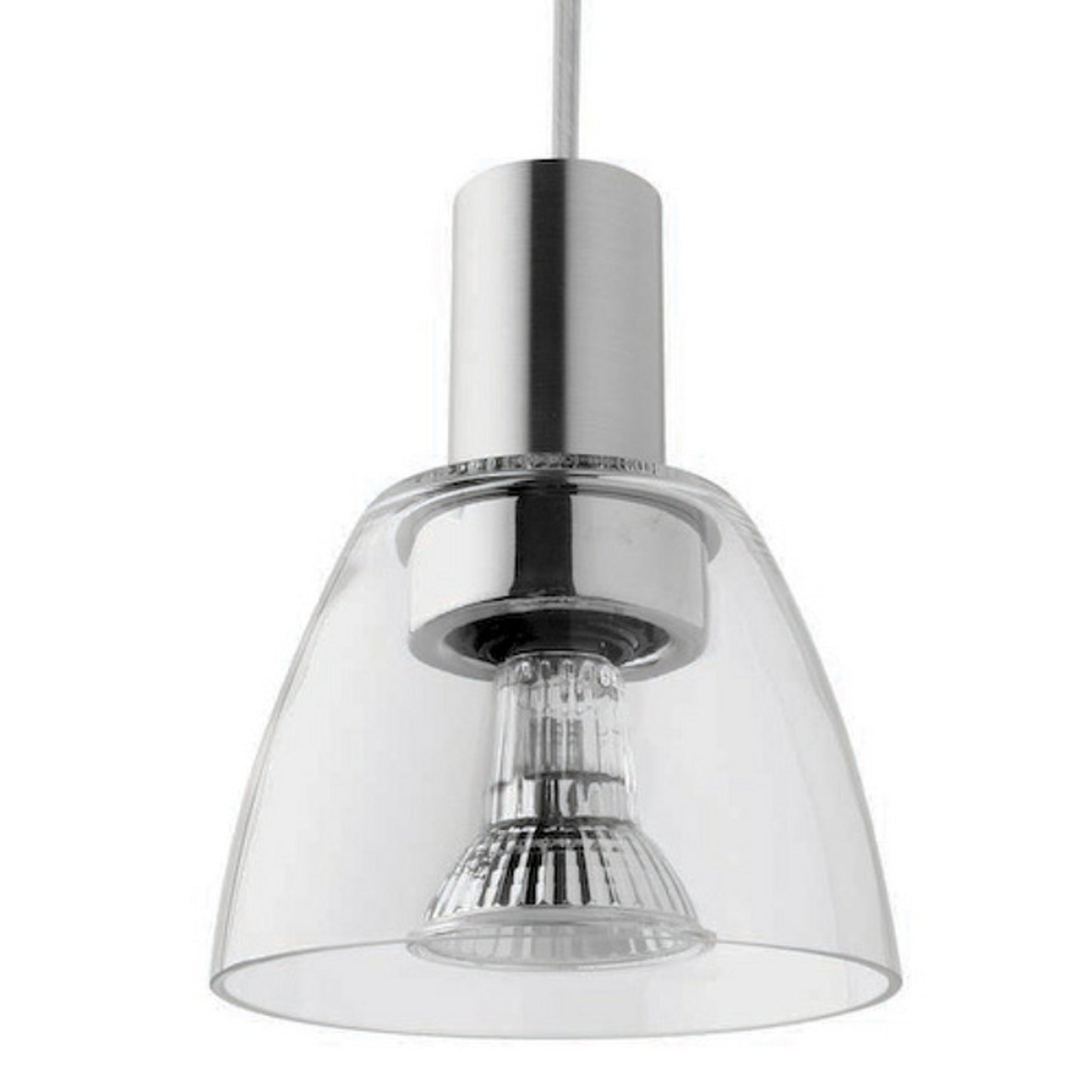 RENDL Outlet BIZZO pendant  clear glass/aluminum 230V LED E14 15W 123618 1
