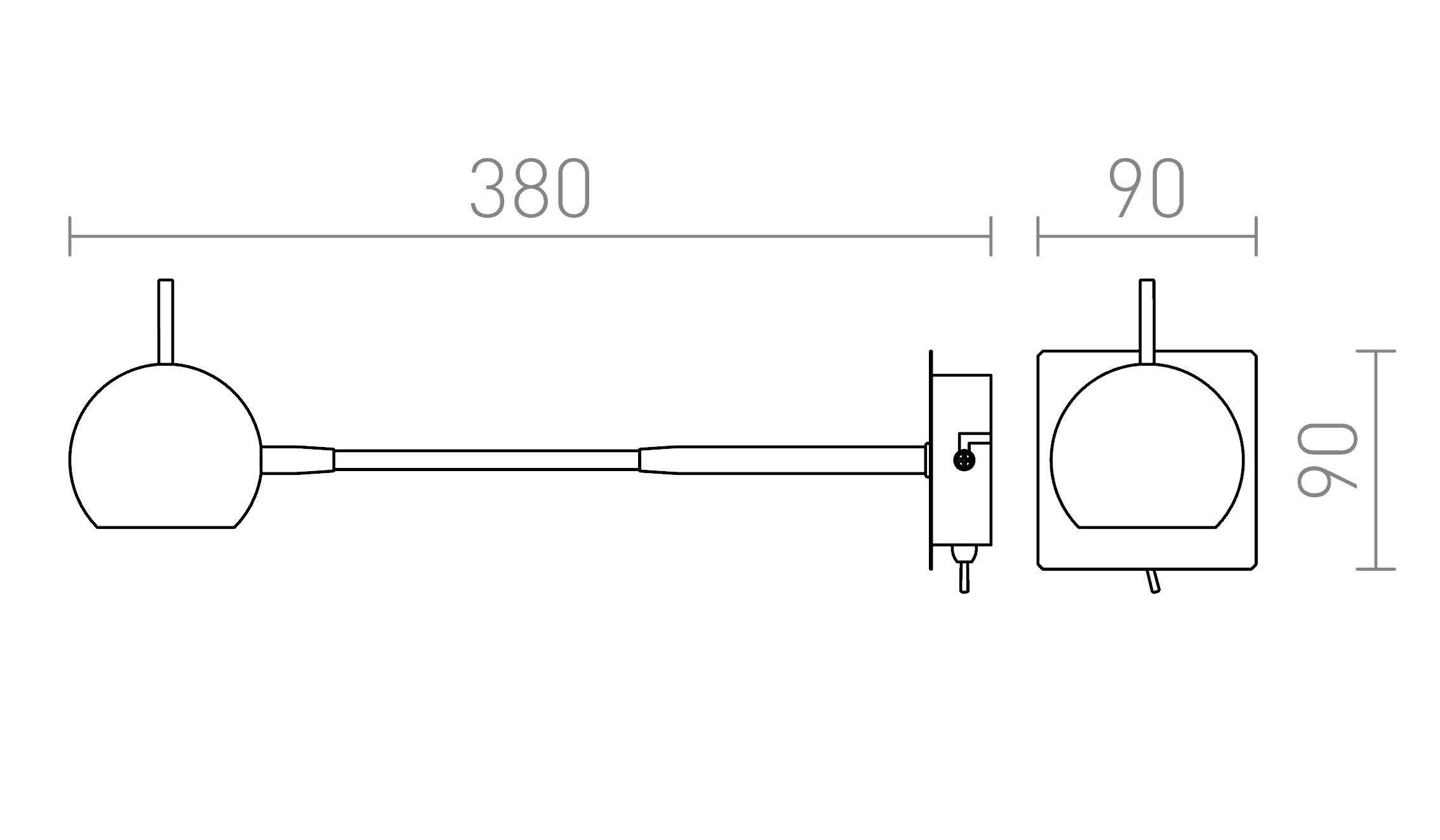 GLOSSY EN CUELLO DE GANSO - Product sketch
