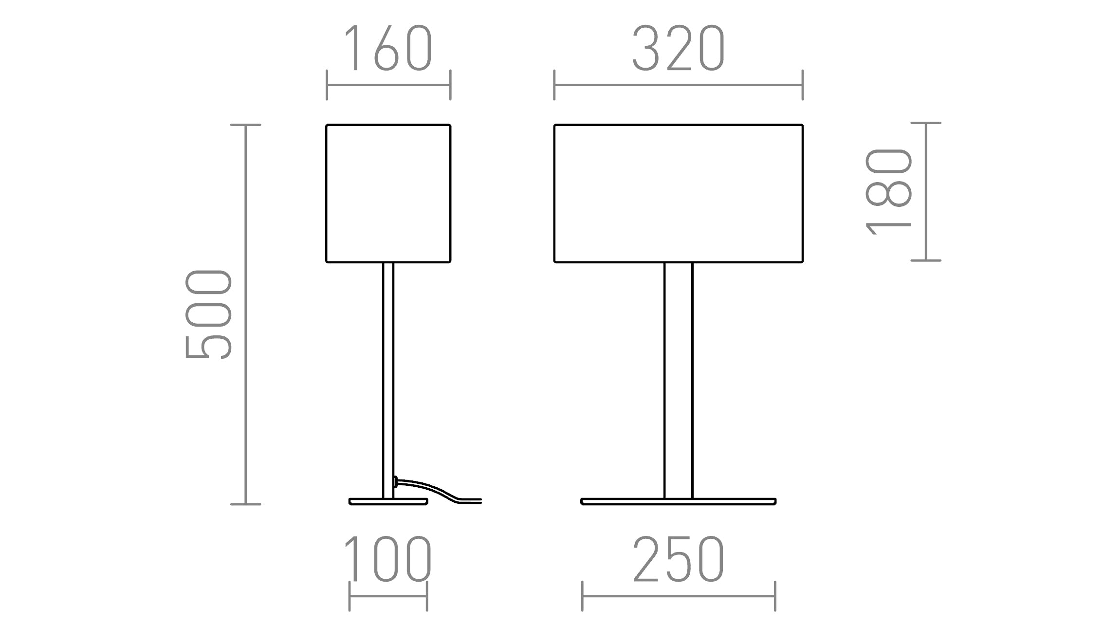 PLAZA M DE MESA - Product sketch