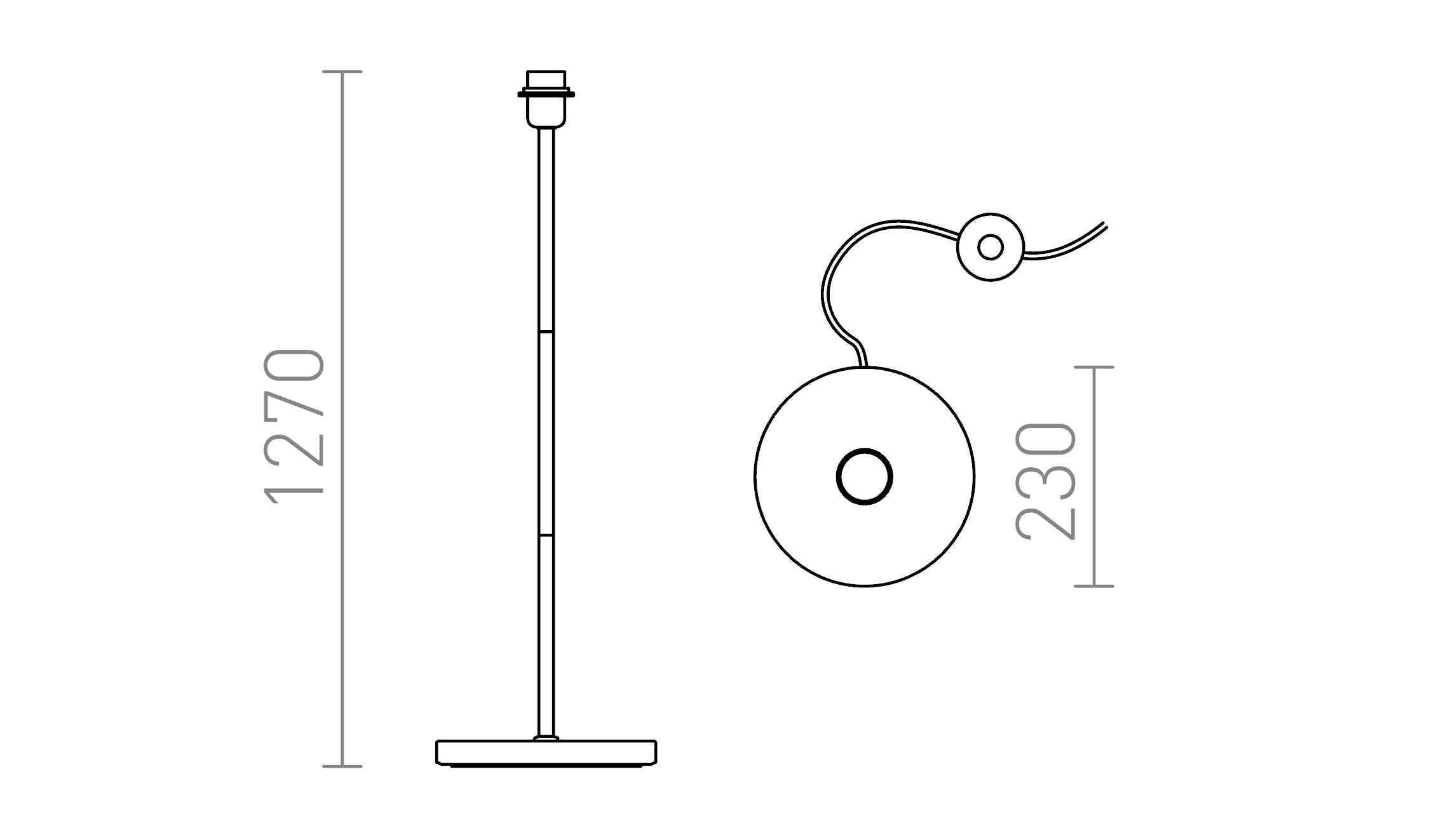 NYC BASE LÁMPARA DE PIE - Product sketch