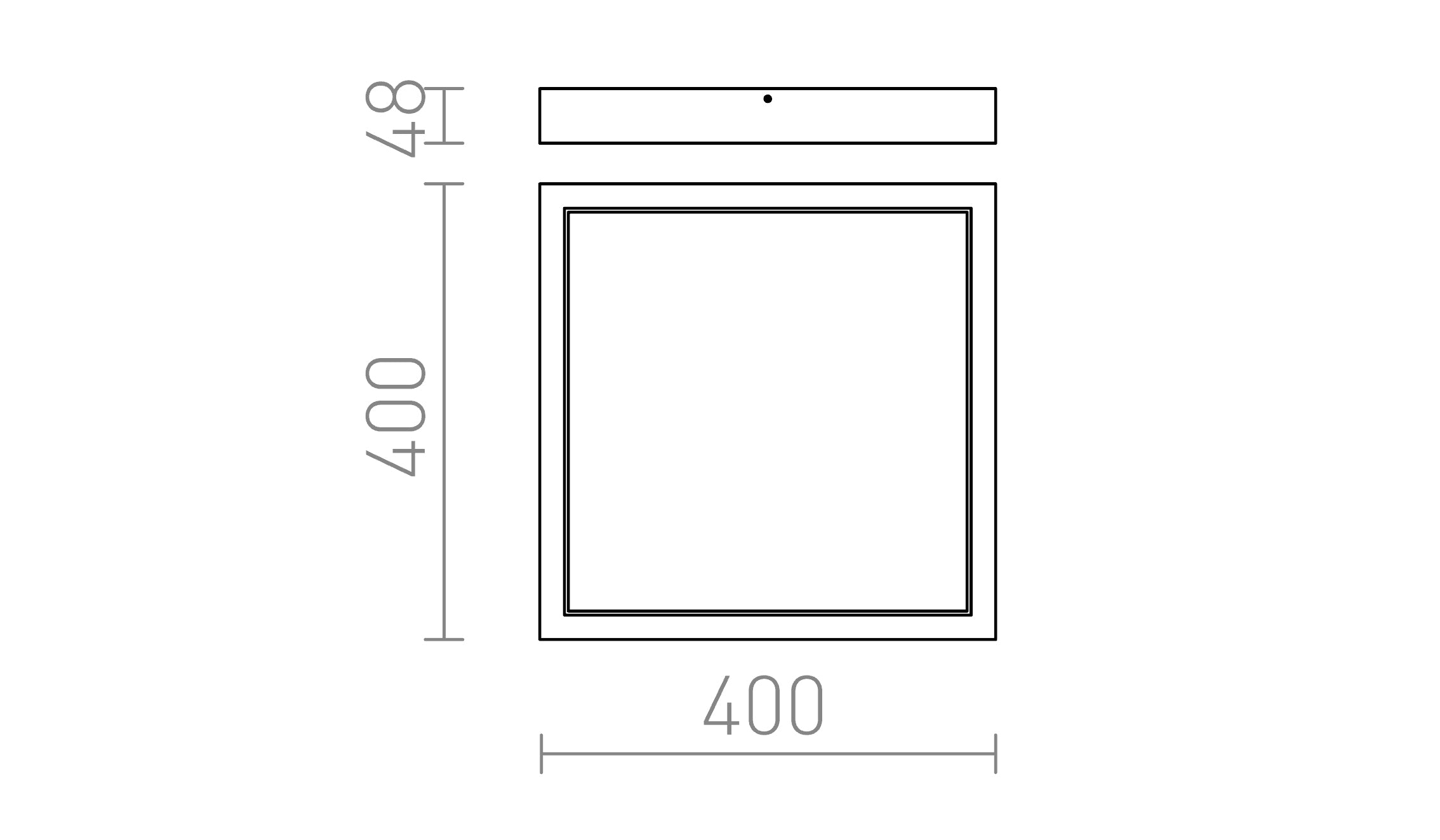STRUCTURAL LED EN SUPERFICIE 40X40 - Product sketch