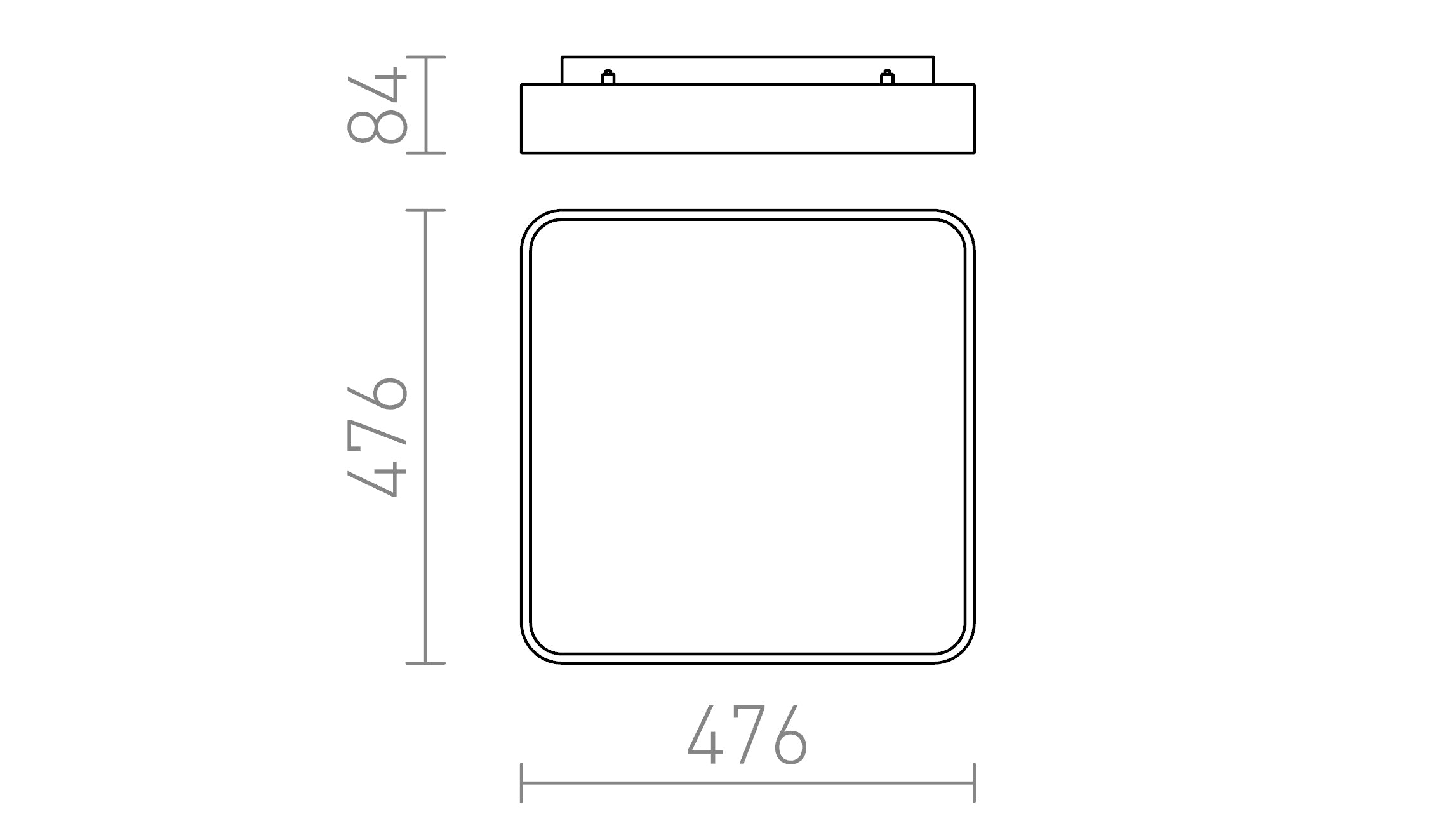 MENSA SQ 48 DE TECHO - Product sketch