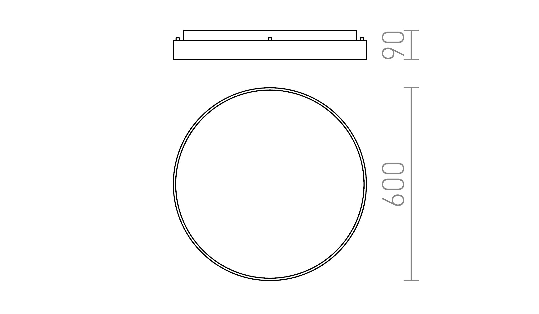 MENSA R 60 DE TECHO - Product sketch