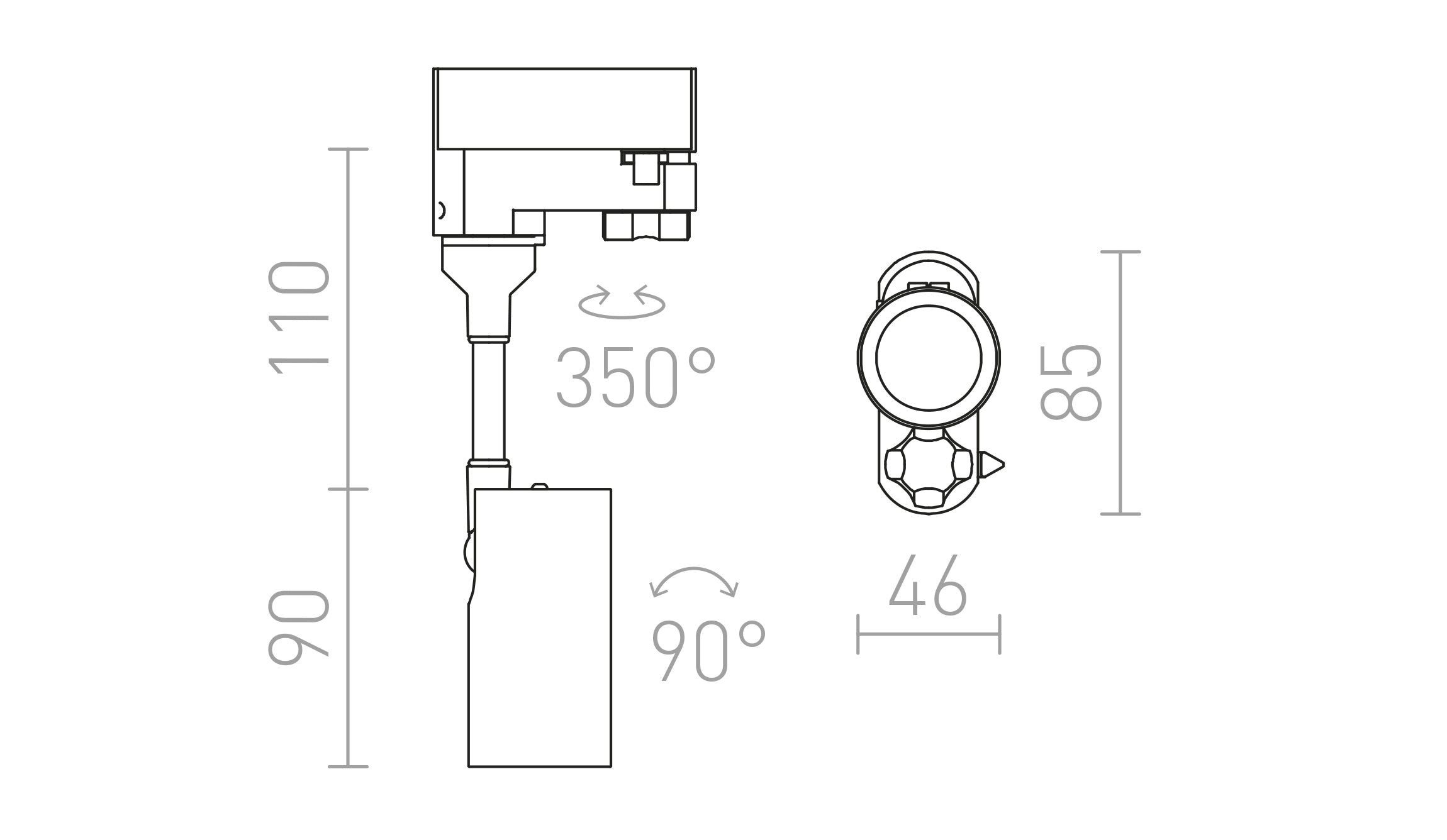 LOLLIPOP PARA CARRIL TRIFÁSICO - Product sketch