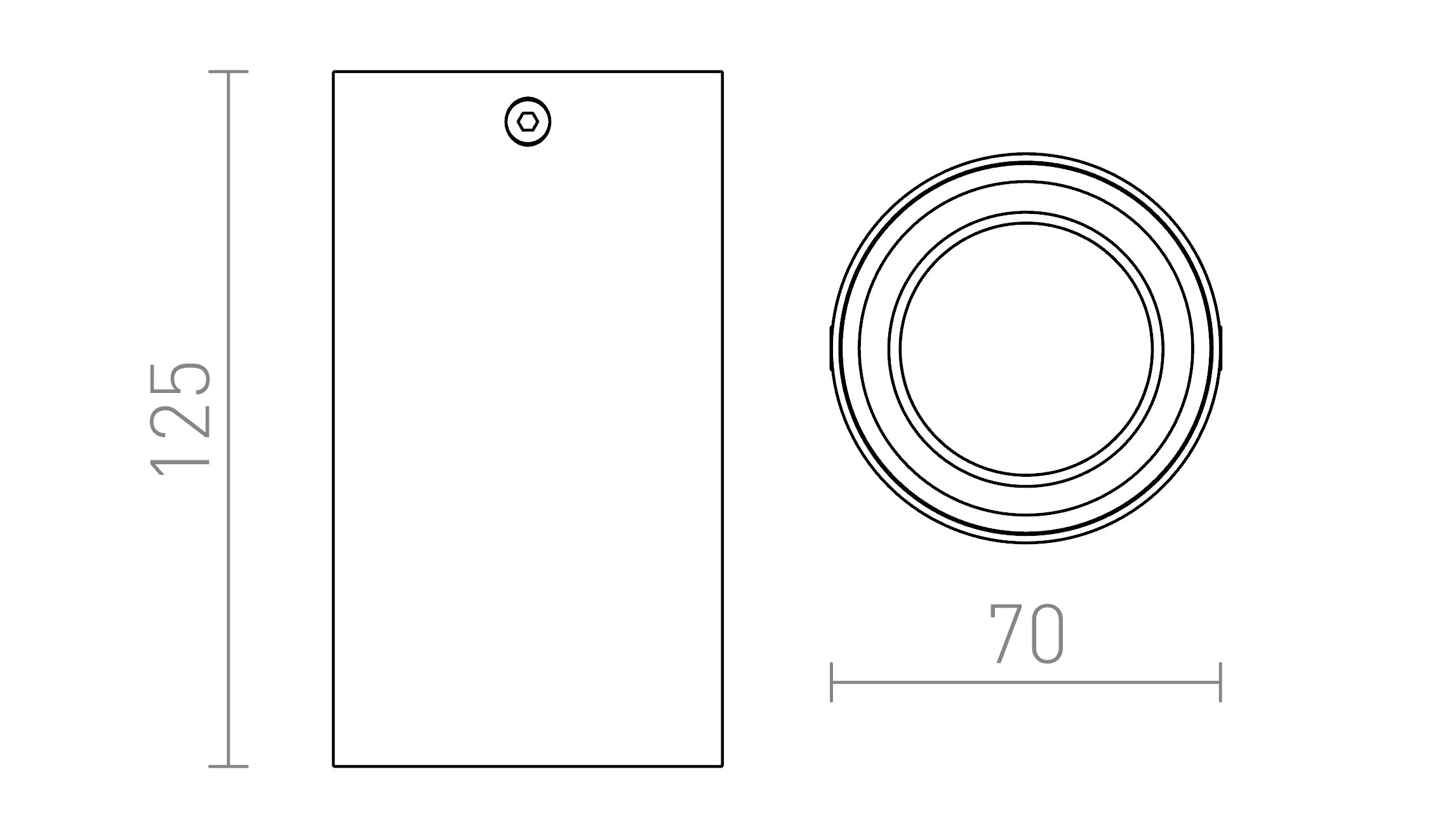 TUBA PARA TECHO - Product sketch