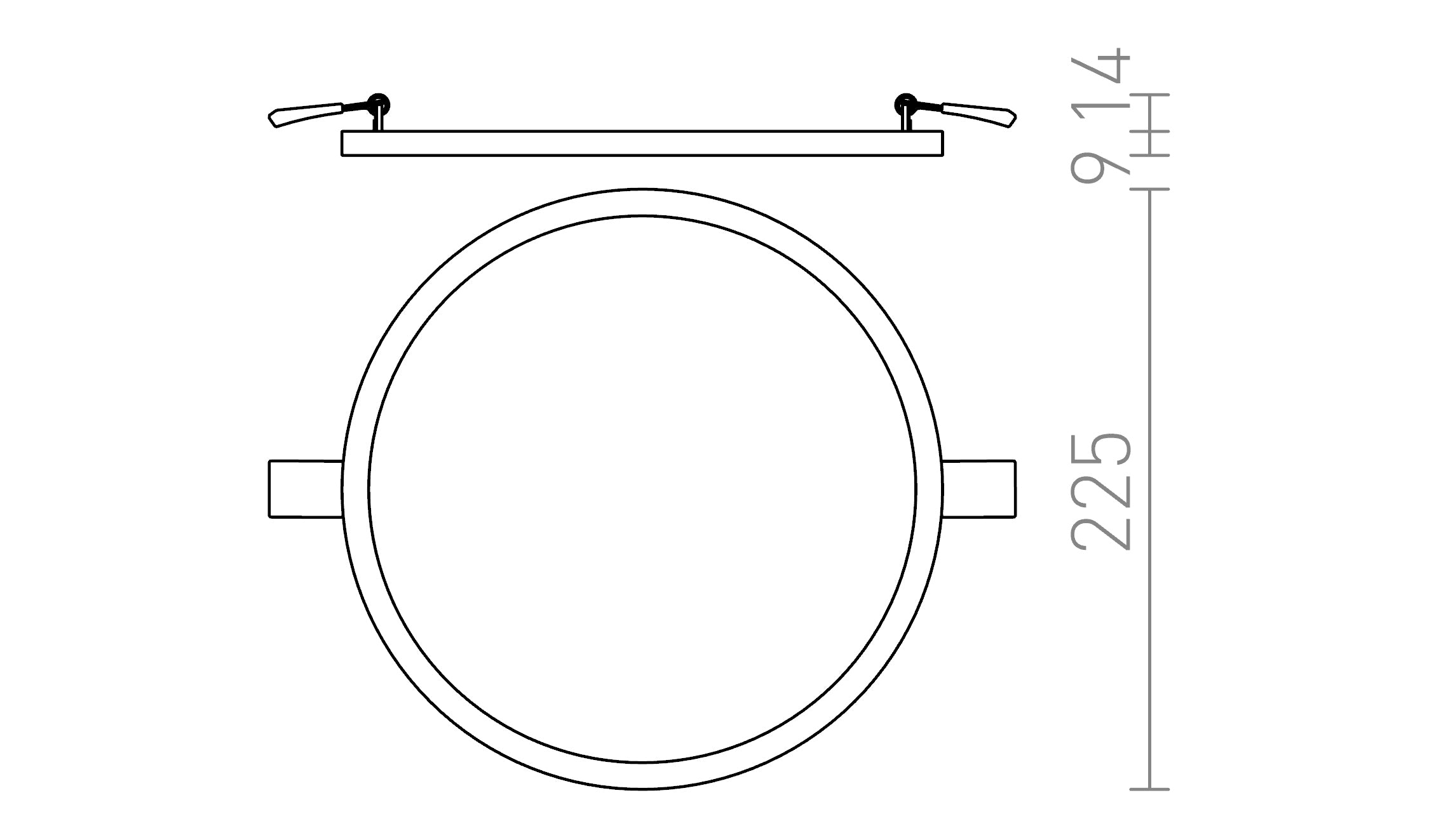 HUE R 22 EMPOTRABLE - Product sketch