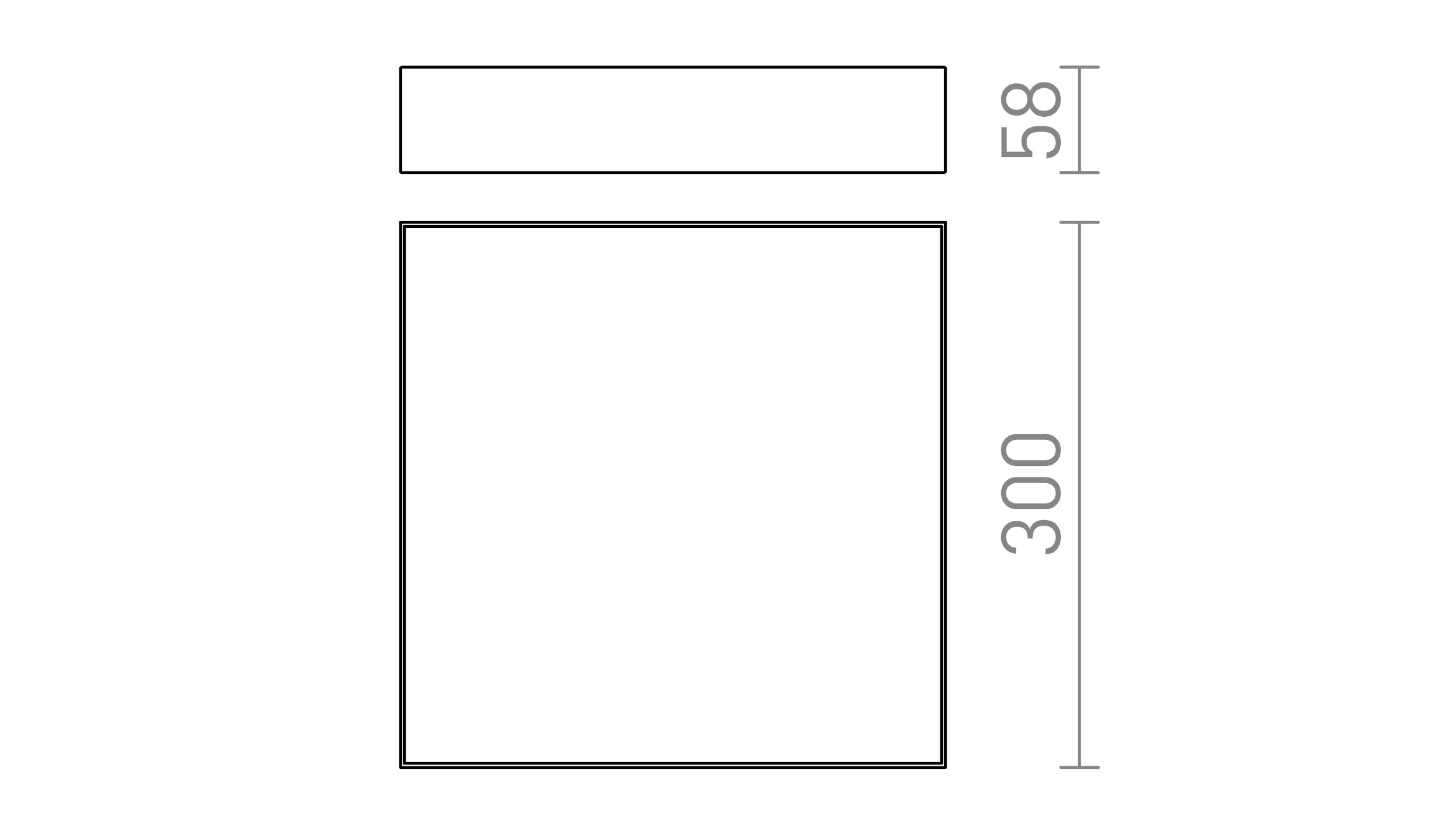 LARISA SQ 30 DE TECHO - Product sketch