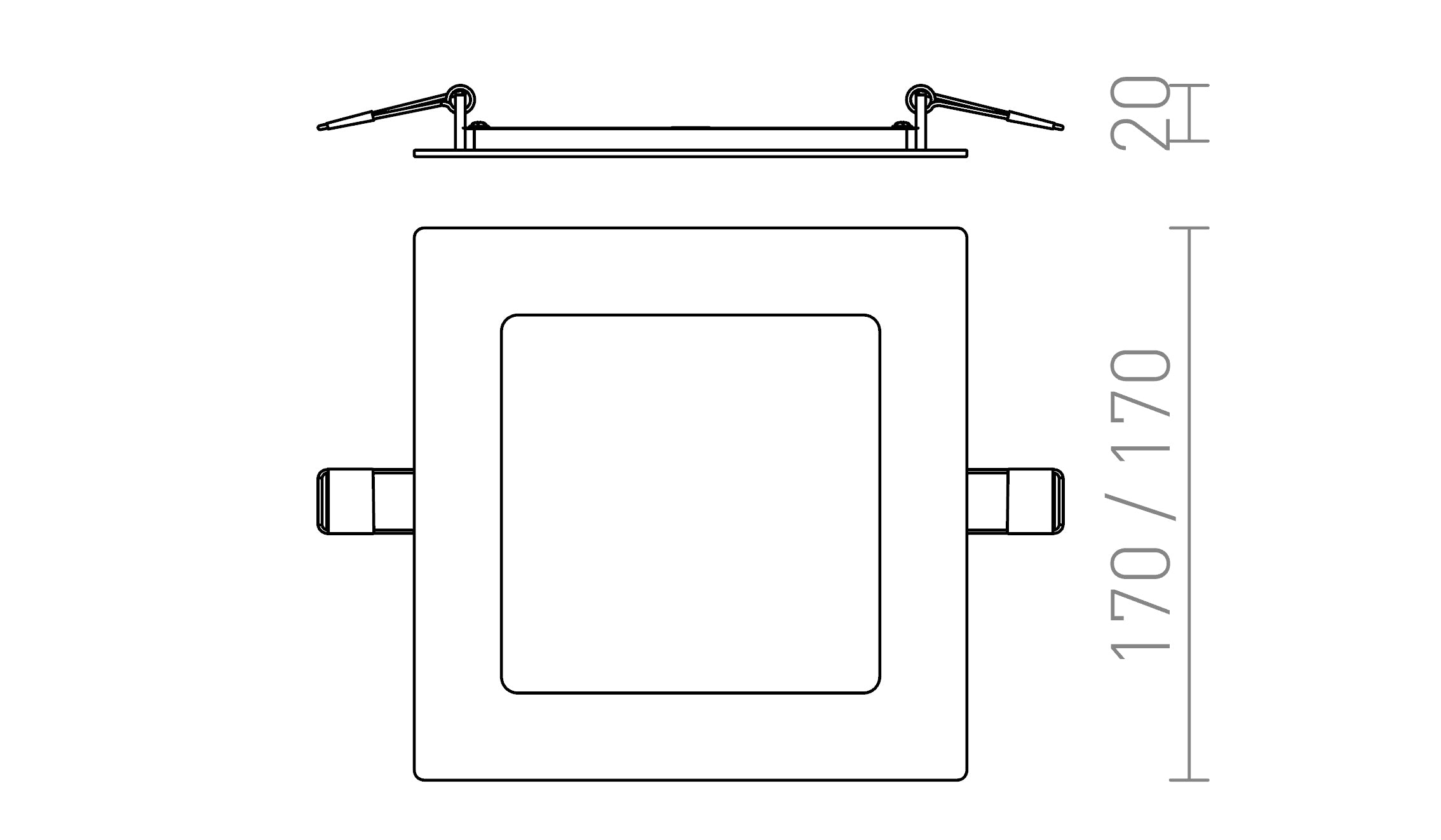SOCORRO SQ 170 EMPOTRABLE - Product sketch