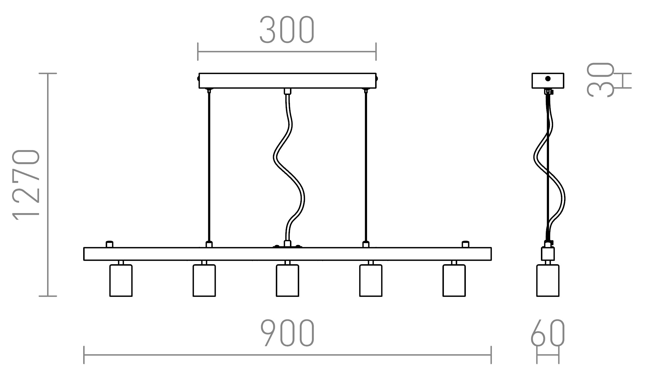 RALLONG V SUSPENDIDO - Product sketch