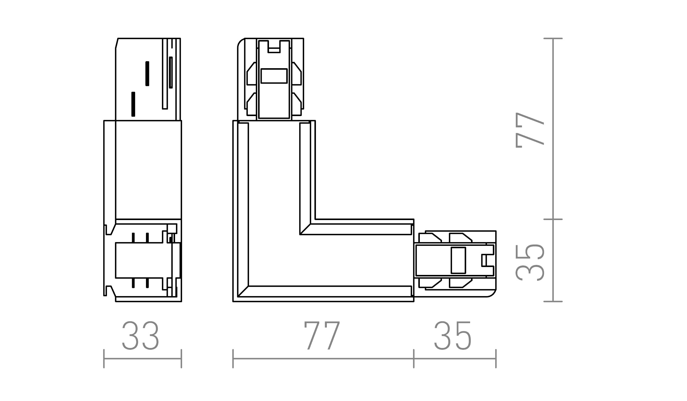 EUTRAC articulacion L INTERIOR - Product sketch
